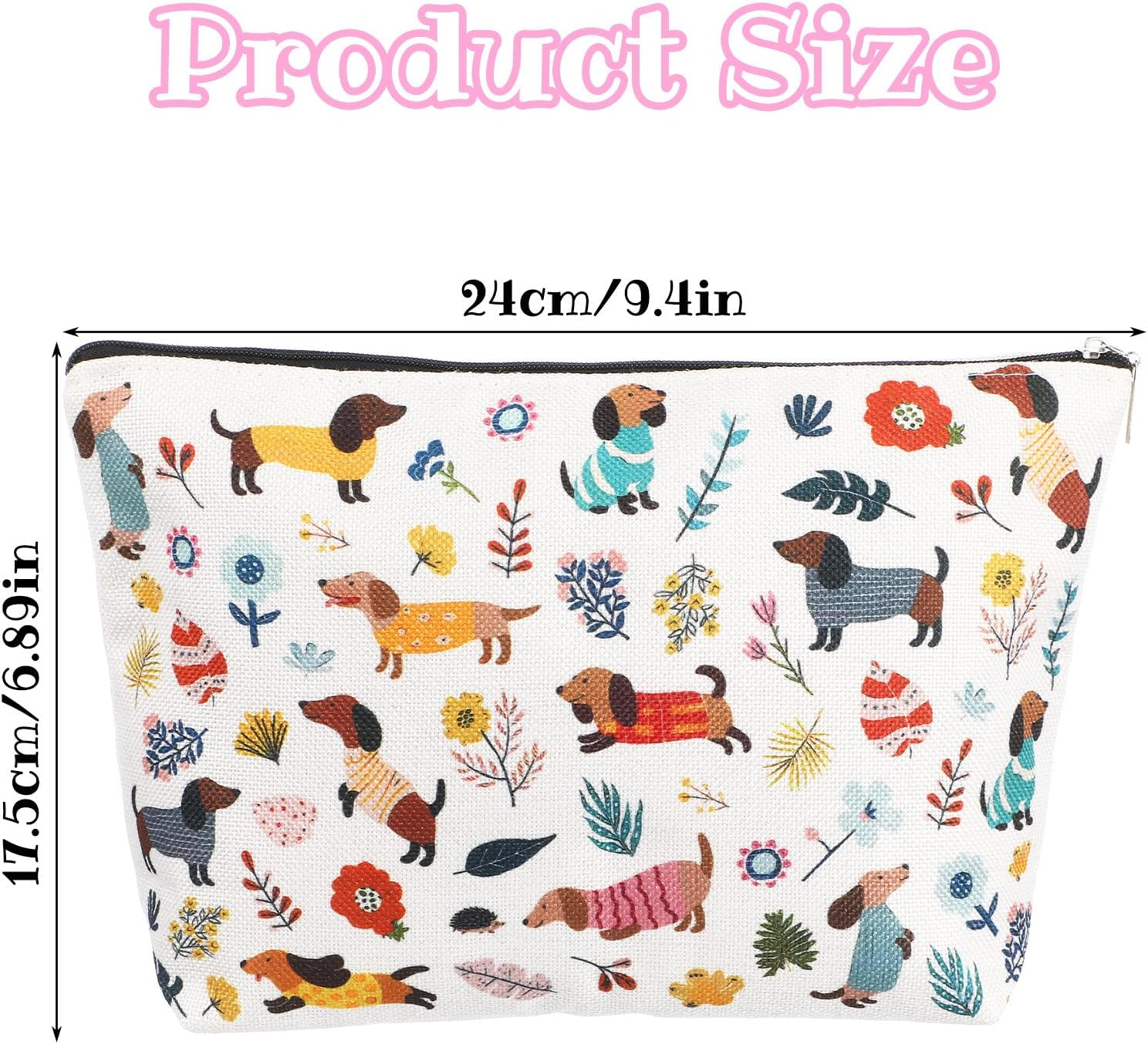 Pack of 2 Cat Make up Bags, Toiletry Bag, Cute Gifts for Cat Mothers for Cat Lovers, Cute Cat Things, Cosmetic Bag with Cat Motif and Zip for Women, Sisters image number 1