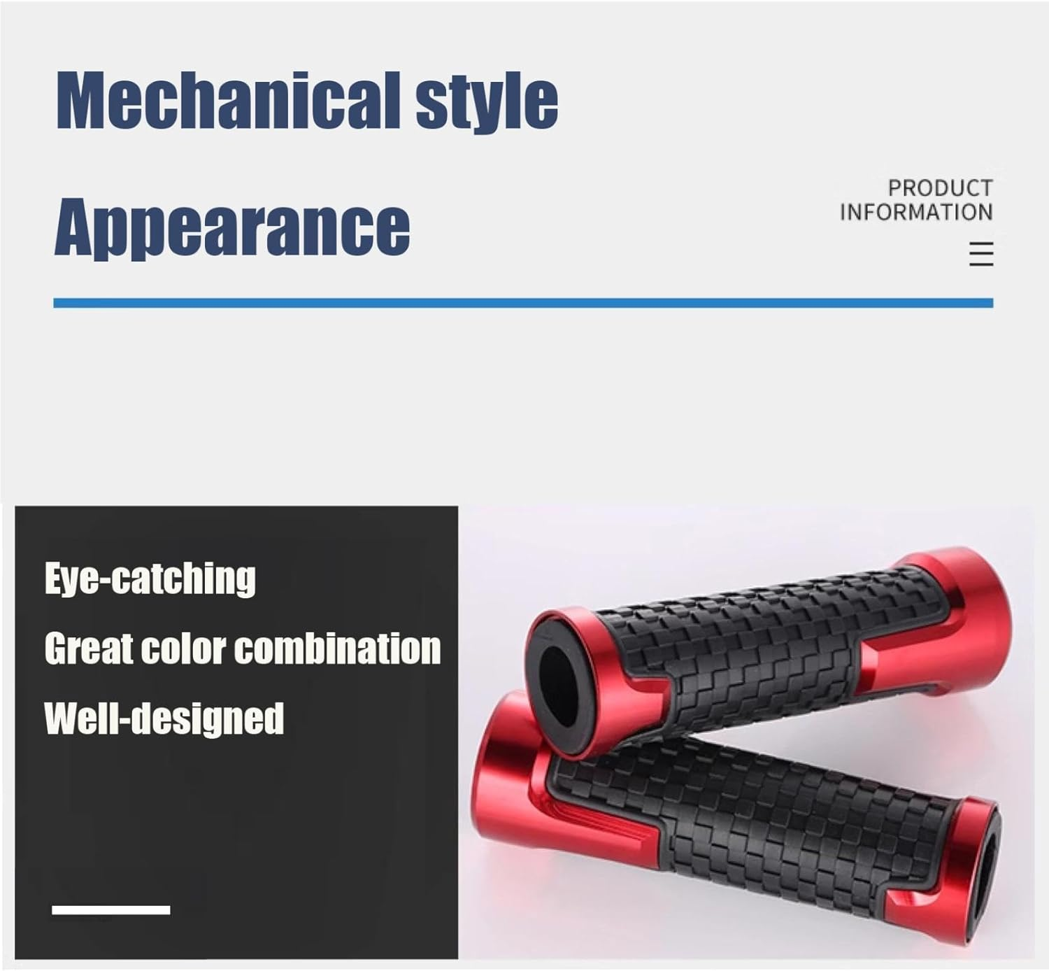 Handlebar Grips for Kawasaki for Ninja ER-6N ER6N ER 6N 2006-2018 Motorcycle Hand Grips CNC Aluminum Handle Bar Non Slip Rubber Hand Grip Handlebar Handle Bar - Black image number 7