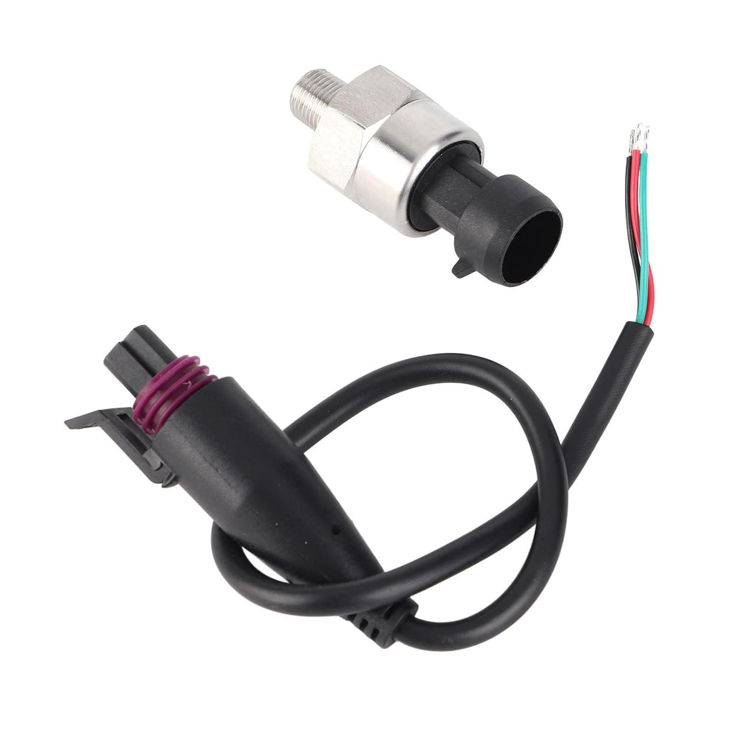 Pressure Transducer Sender Sensor with Connector - 1/8 Inch 27 NPT Thread Stainless Steel Pressure Sensor for Oil, Fuel, Air, Water (100PSI) image number 4