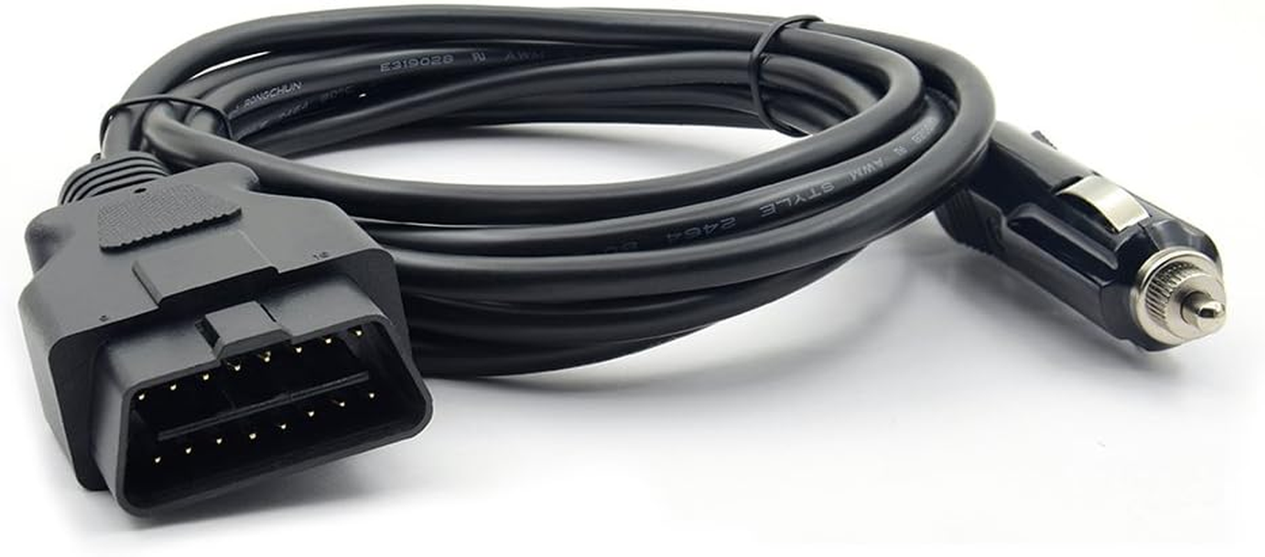 VSTM OBD II Vehicle ECU Emergency Power Supply Cable Memory Saver (3Meter) with Alligator Clip-On 12V Car Battery Cigarette Lighter Power Extension Socket image number 2