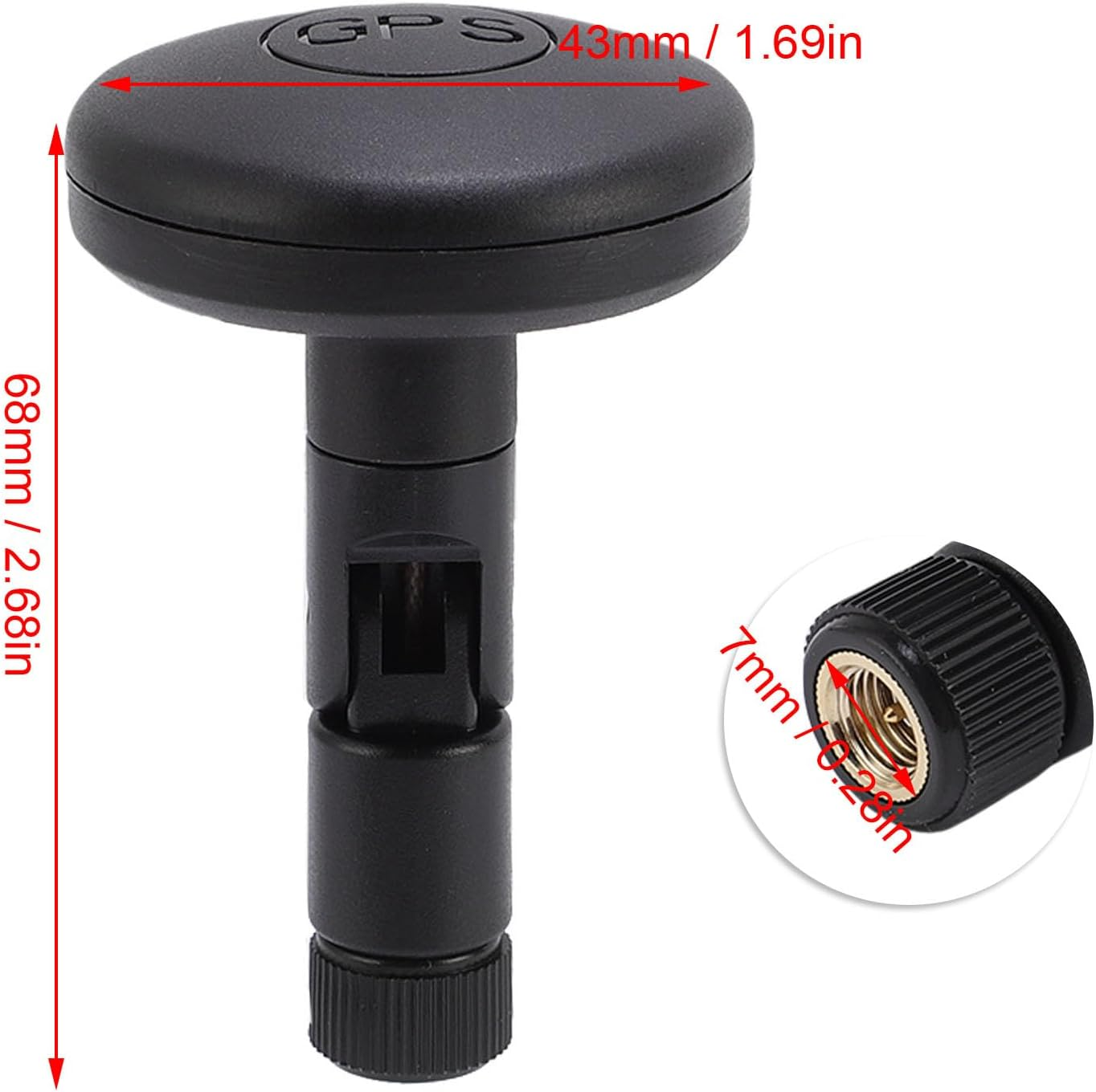 Dpofirs High Gain Ceramic GPS Mushroom Antenna with SMA Connector,Foldable GPS Antennae, anti Interference for Vehicles, Boats, Drones, Marine Outdoor Navigation image number 5