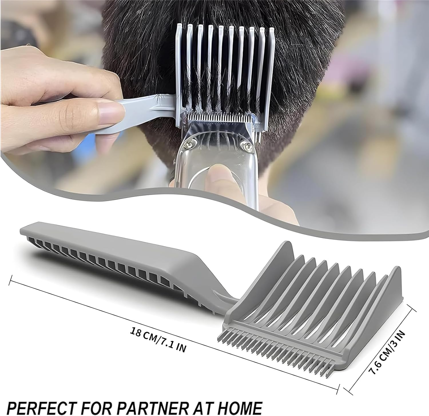 Itadaku 3-Pack Fade Comb Set, Curved Fade & Positioning Comb for Beard Styling, Sideburns, and Men'S Hairstyles, Professional Hair Cutting Tool for Home, Salon, and Barbershop Use image number 3
