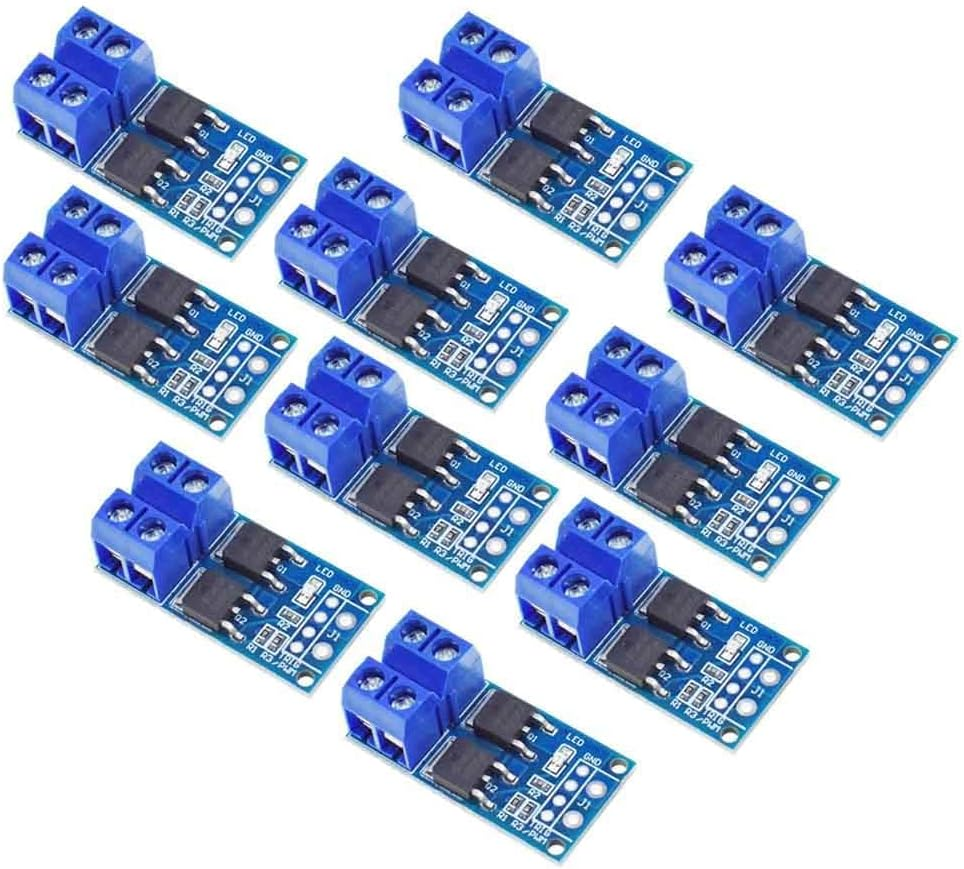 10Pcs DC 5V-36V 15A 400W Dual MOSFET Trigger Switch Driver Module 0-20Khz PWM Control Electronic Switch Control Board