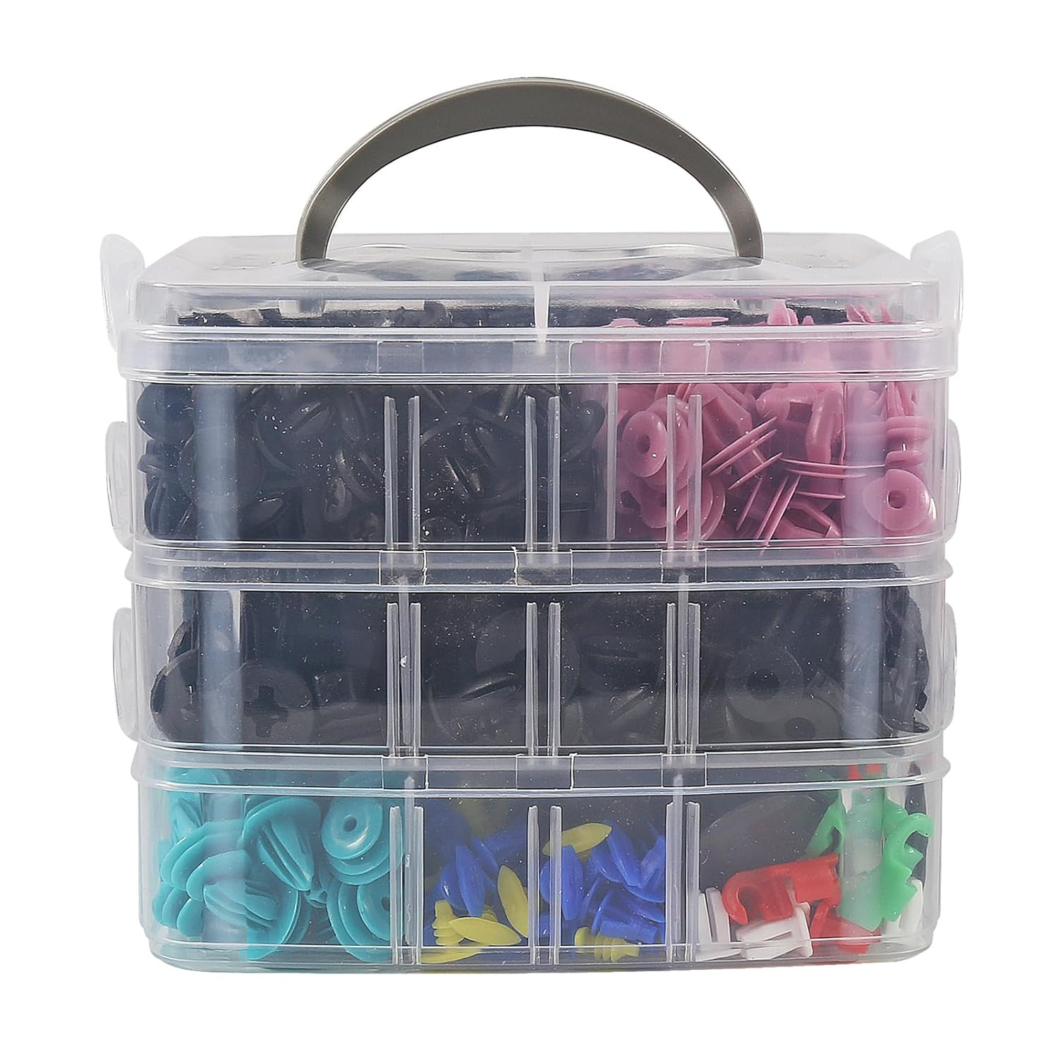 725Pcs Car Push Retainer Clips & Auto Fasteners Assortment -23 Most Popular Sizes Nylon Bumper Fender Rivets with 10 Cable Ties and Fasteners Remover for Toyota GM Ford Honda Chevy image number 5