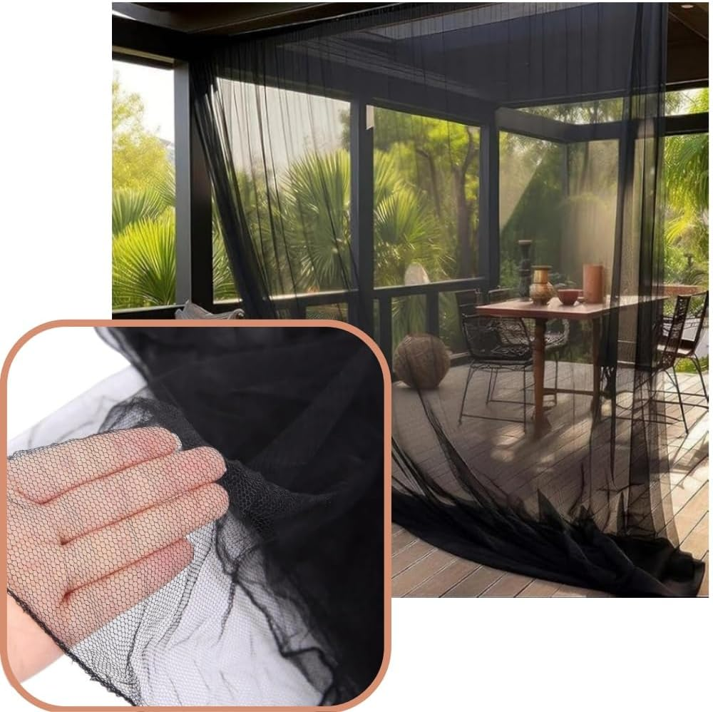 Floating Row Covers Ultra Fine Protection Mesh,2.4 X 4 M Mosquito Insect Bird Net,Bird Netting for Garden,Reusable Plant Cover Protection,Pest Barrier,For Grow Tunnel,Greenhouse,Outdoor Indoor(Black) image number 2