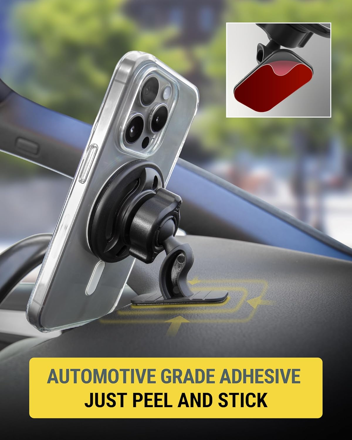 Scosche Magicmount SMSDV Magsafe Car Mount, Magnetic Cell Phone Holder, Phone Stand for Dash/Vent Compatible W/Iphone 15/14/13/12/Pro/Max/Plus/Mini/Mag Safe Accessories, Dashboard/Vent Phone Mount image number 1