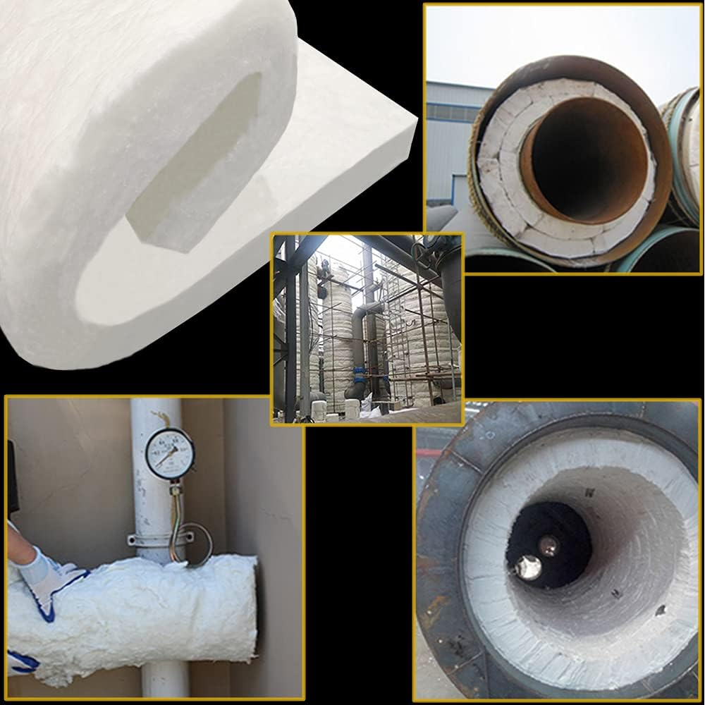 24" X12"X1" (Thick) Ceramic Fiber Blanket Fireproof Insulation Baffle Rated to 2400F, High-Temperature Resistance for Oven Stoves, Kilns, Forges image number 3