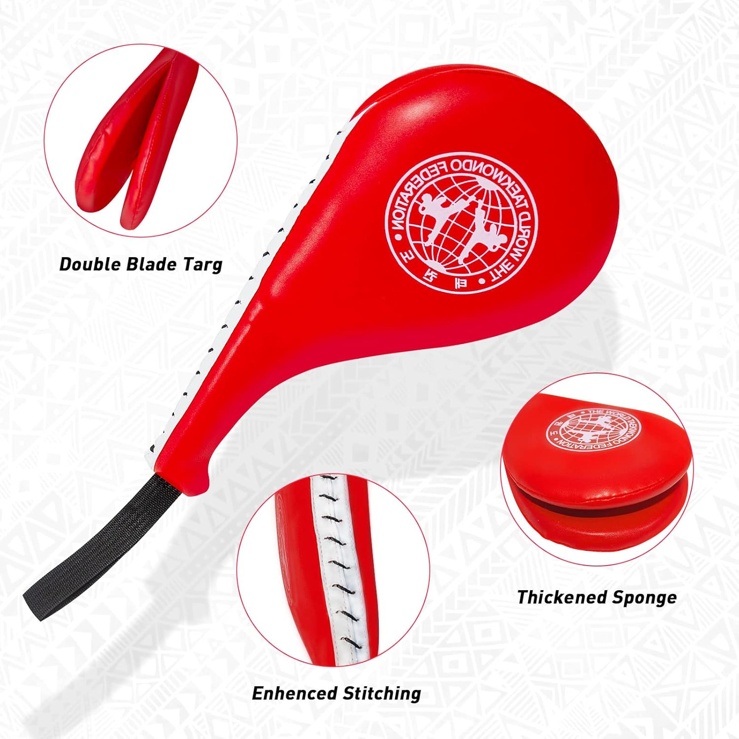 JANNO 2 Pack Taekwondo Kick Pads, Double Strike Boxing Pads, Striking Karate Martial Arts Training Target Pad, Karate Kicking Target for Kids Youth Adult image number 5