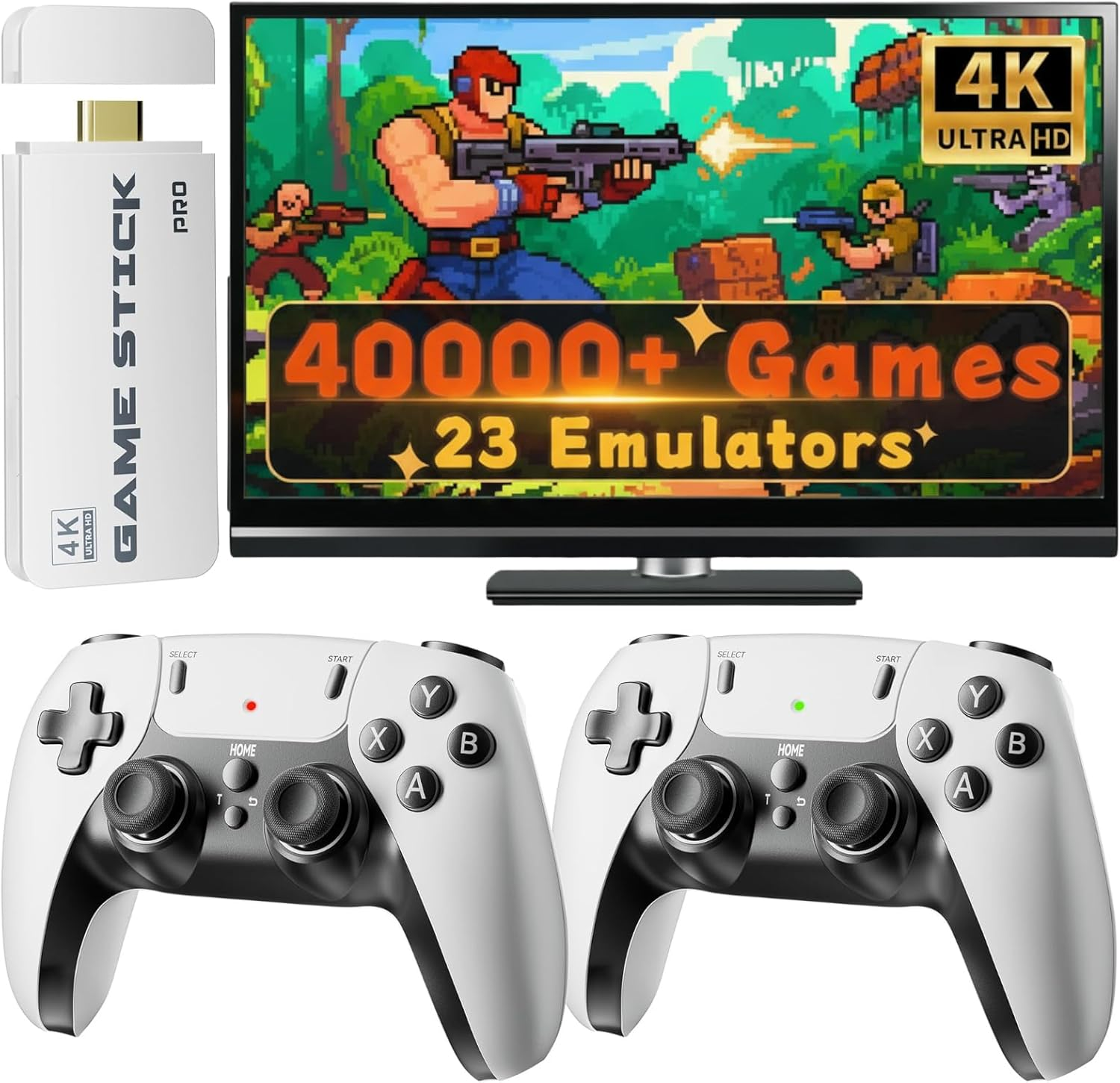 Retro Game Console Stick, Classic Video Games with 4K HDMI, Built-In 18 Emulators, 40000+ Games image number 2