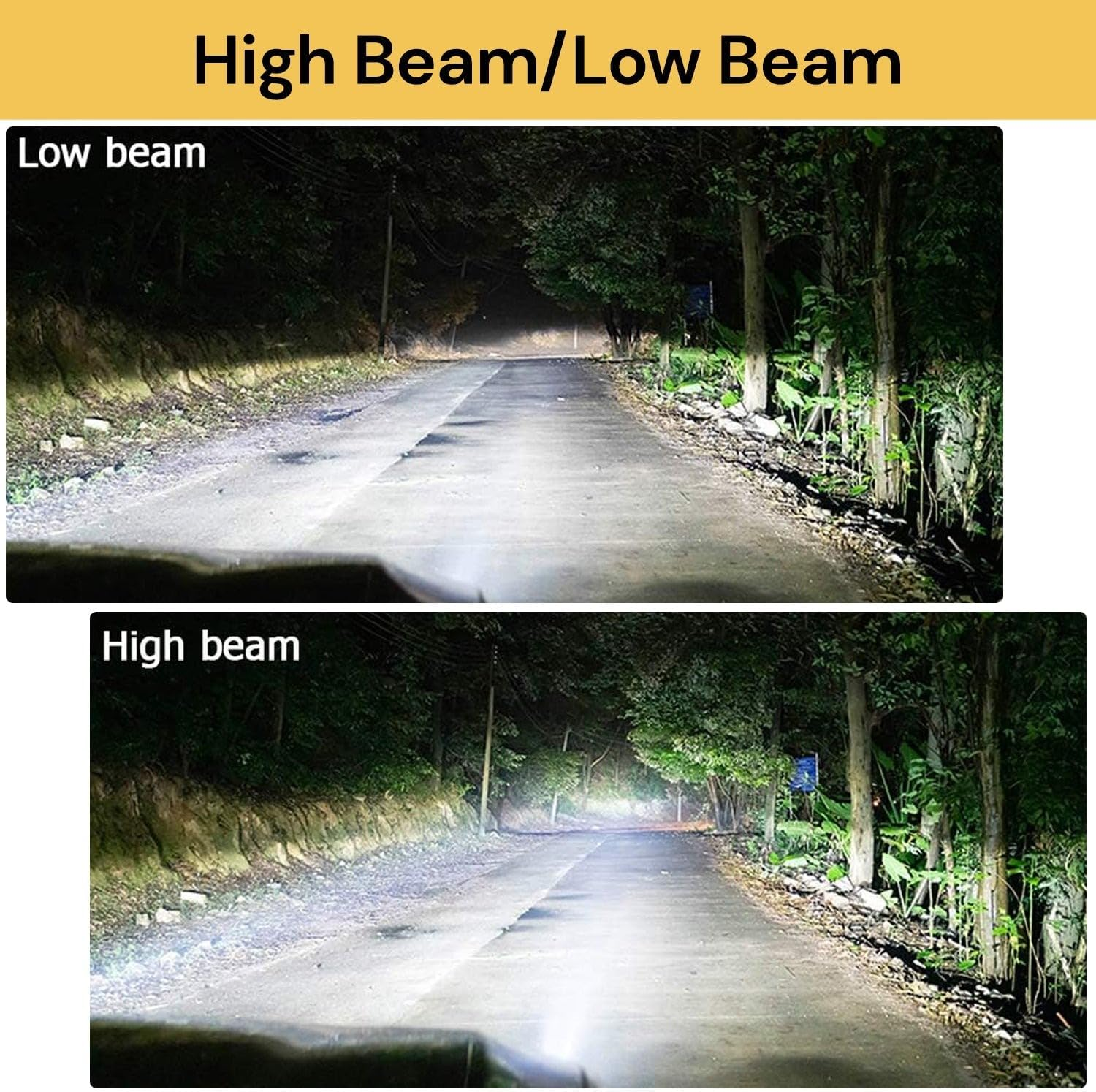 Spendeal 2Pcs H4 Led Headlight Bulb - 100/90W Super Bright White 6000K Halogen Xenon Light Bulb 12V Car Headlight Fog Light Lamp Replacement Long Life image number 5