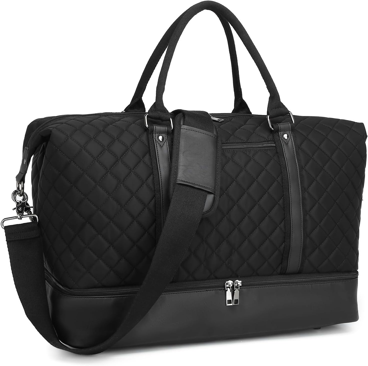 Tactical Gym Bag for Men,Carry on Duffel Bag with Shoe Compartment Gym Duffle Bags for Travel Military Duffle Bags with Molle System for Weekend Overnight Bag,Black