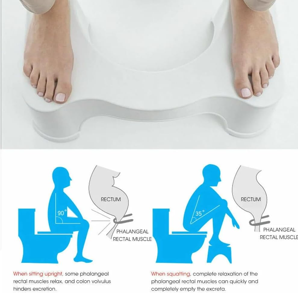 Bathroom Toilet Stool, Foot Step Stool, Footstools, for Constipation Piles Relief Foot Stool - Anti-Slip Bathroom Accessories