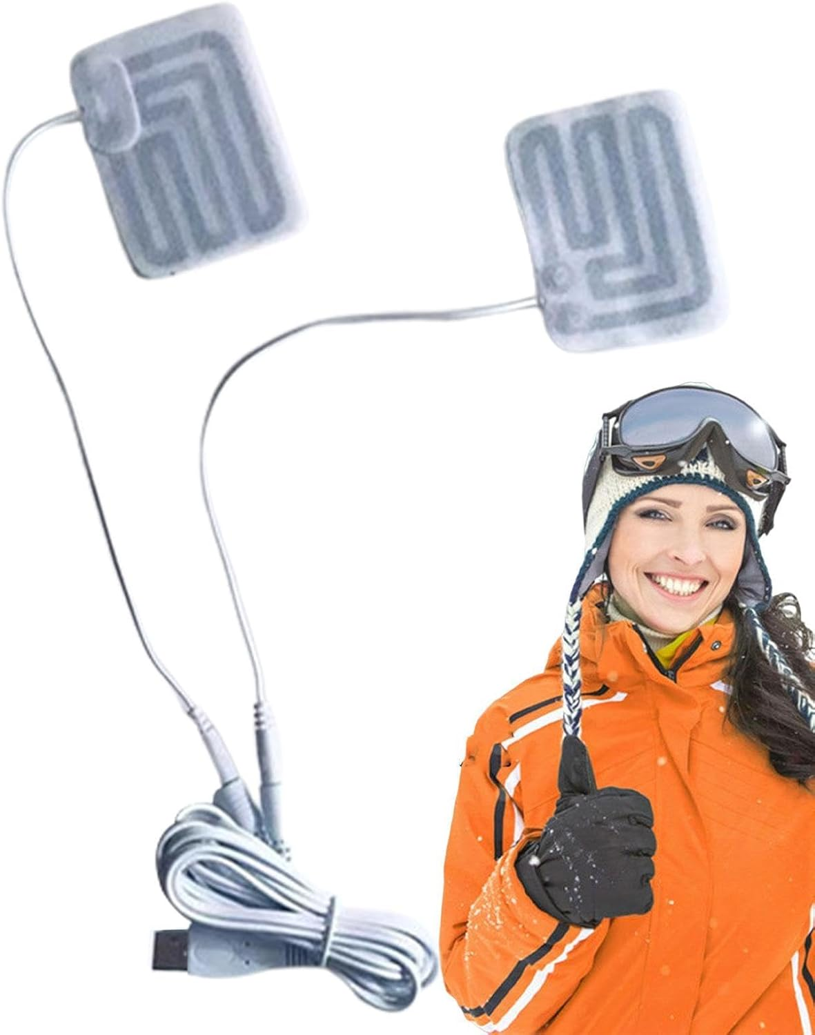 Electric Heated Thin Gloves - Uniform Heating Gloves Heater,Lightweight Gloves Pad for Winter Sports Outdoor Camping Hiking Picnics image number 3