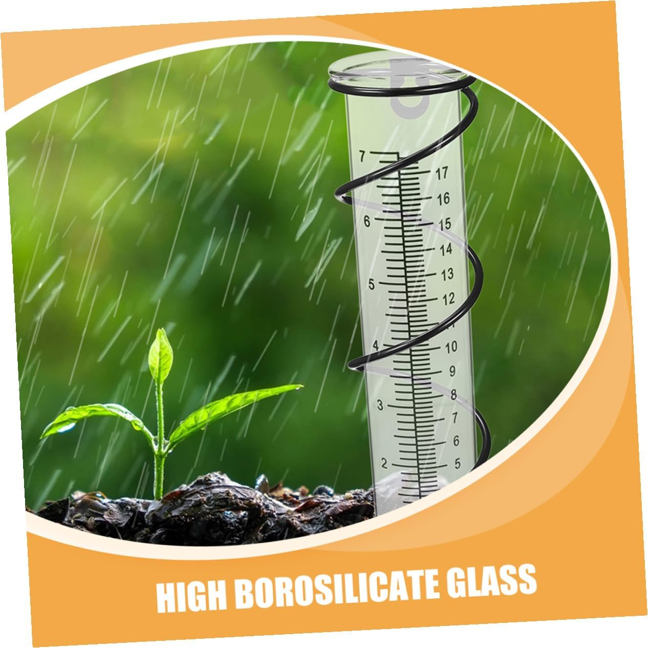 Veemoon 2Pcs Plastic Rain Gauge Replacement Tubes Outdoor Water Measurement for Garden Homes with Freeze Compact Design