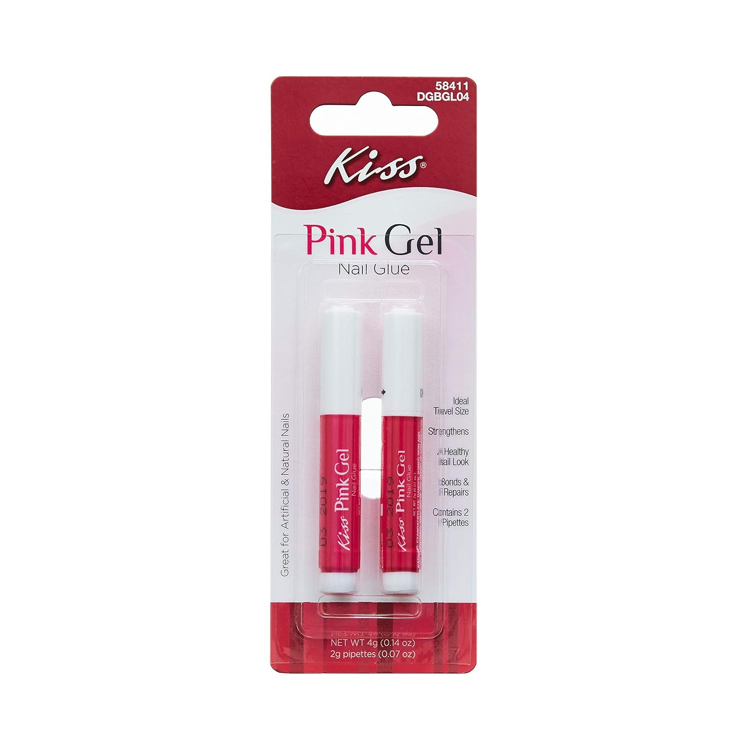Kiss Pink Gel Nail Glue DGBGL04 image number 1