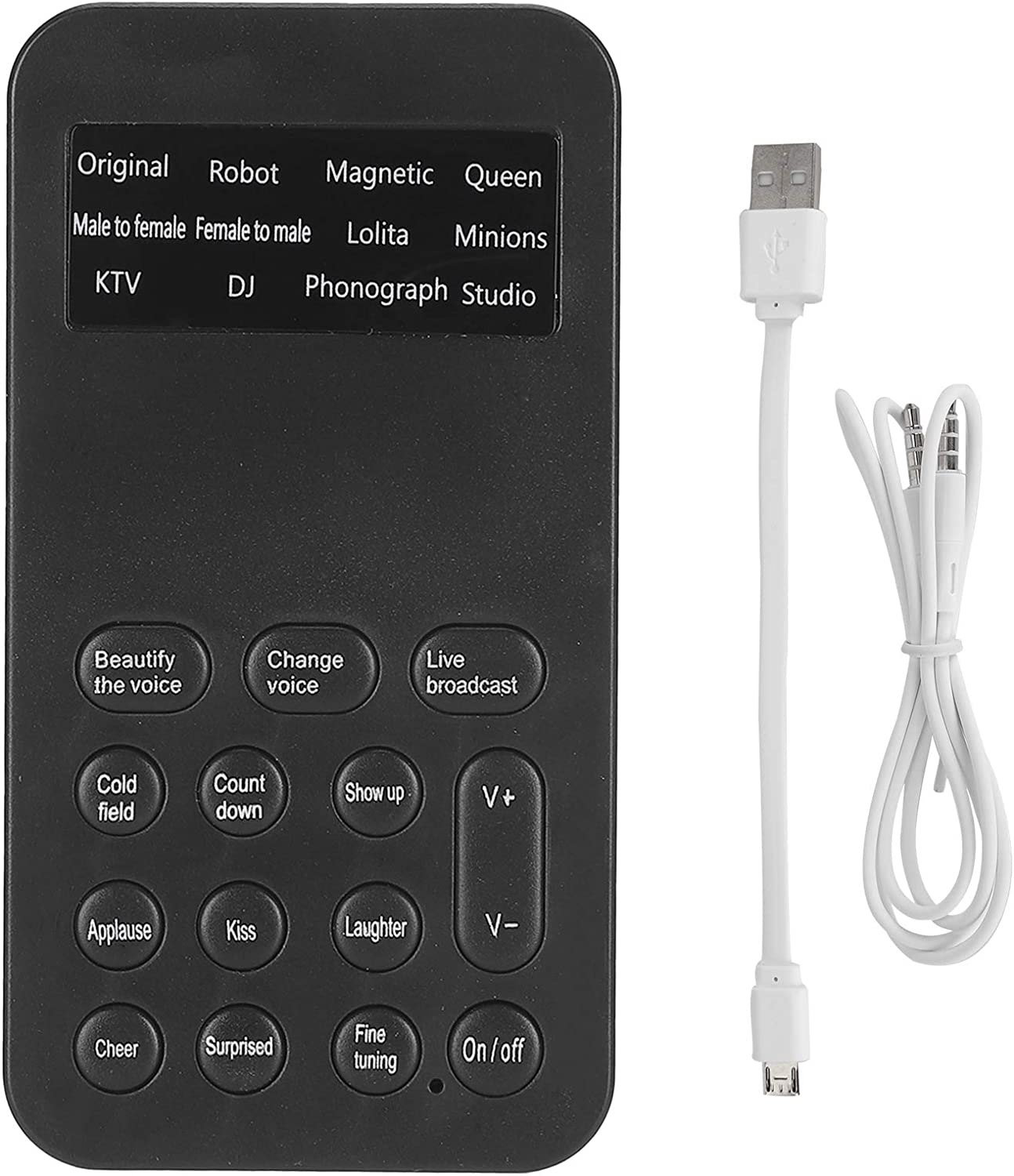 Mini Voice Changer Sound Card for Computers, Sound Converter with 8 Different Voice Changes for Computers Phones Tablets Gaming Device, Sound Effects Machine for Kids Friends, Gifts - J image number 3