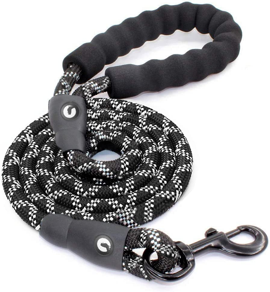 6 Ft Dog Leash ; Durable & Strong Nylon Dog Lead by Saffily - Comfortable Padded Handle and Perfect for Medium & Large Dogs Training-4X Reflective Thread Is Used in Our Dog Leashes image number 5