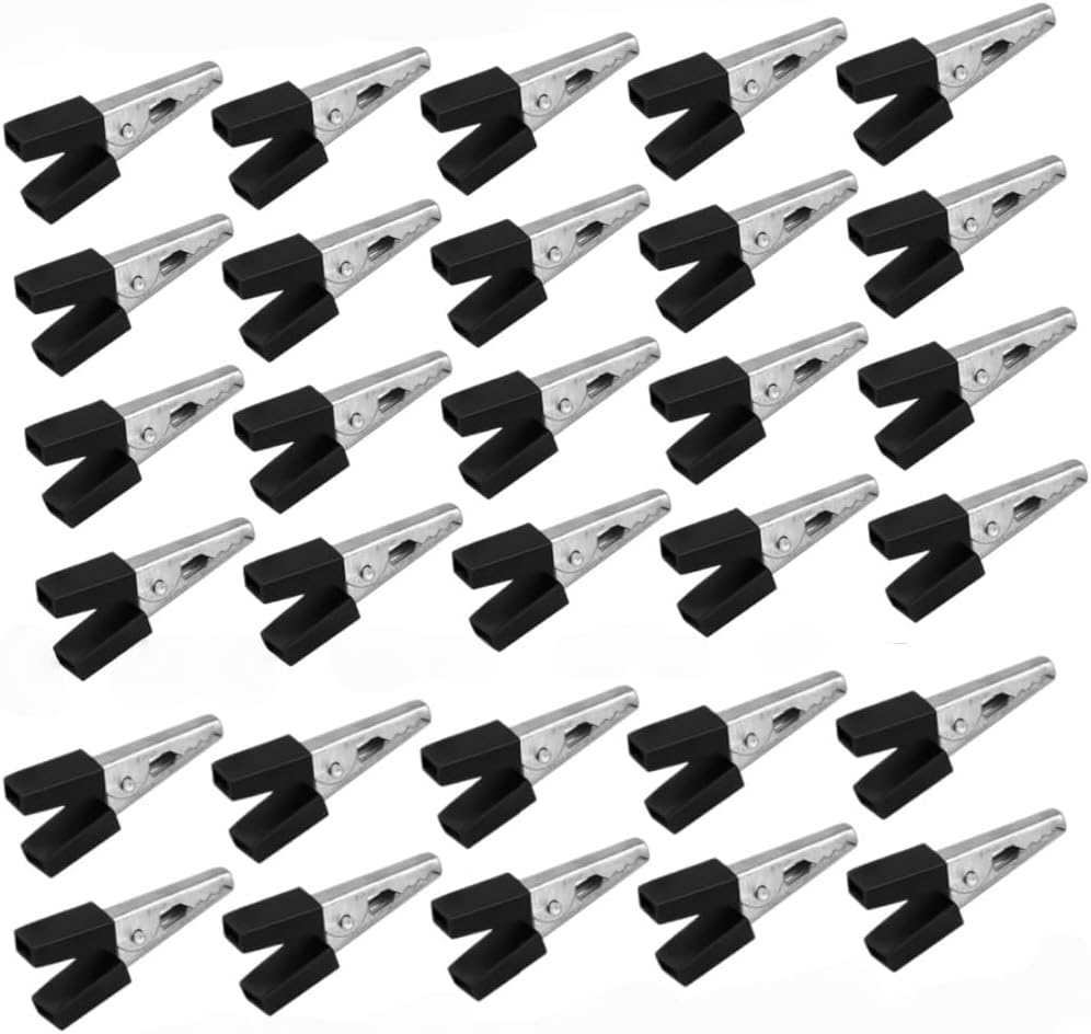 Loopunk 30 Pcs Bird Cage Clips Safety Clip Door Lock Parrot Cage Safety Clip Pet Cages Accessories Parakeet Toys Small Animals Anti-Escape Cage Door Clips(Black) image number 1