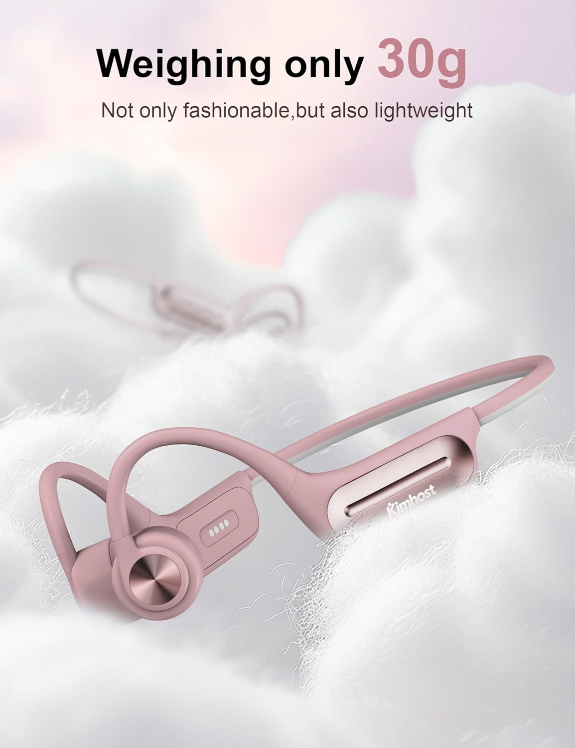 Bone Conduction Swimming Headphones, IP68 Waterproof Bone Conduction Headphones with MP3 Player 32G Memory Wireless Sport Earphones, Open Ear Headphone Built in Mic for Running, Swimming, Cycling image number 4