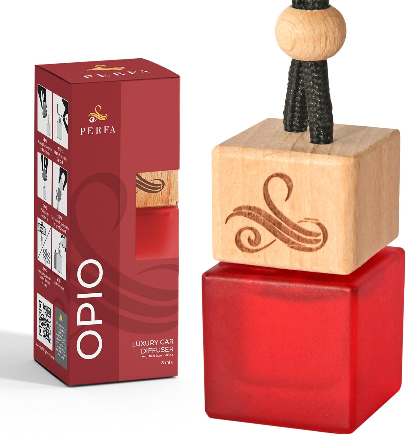 Black Opium Car Air Freshener for Women | Perfume Style Car Scents Air Freshener with Vent Clip | Strong Car Perfume Air Freshener | Car Accessories for Women - Opio Car Scent Air Freshener by Perfa image number 5