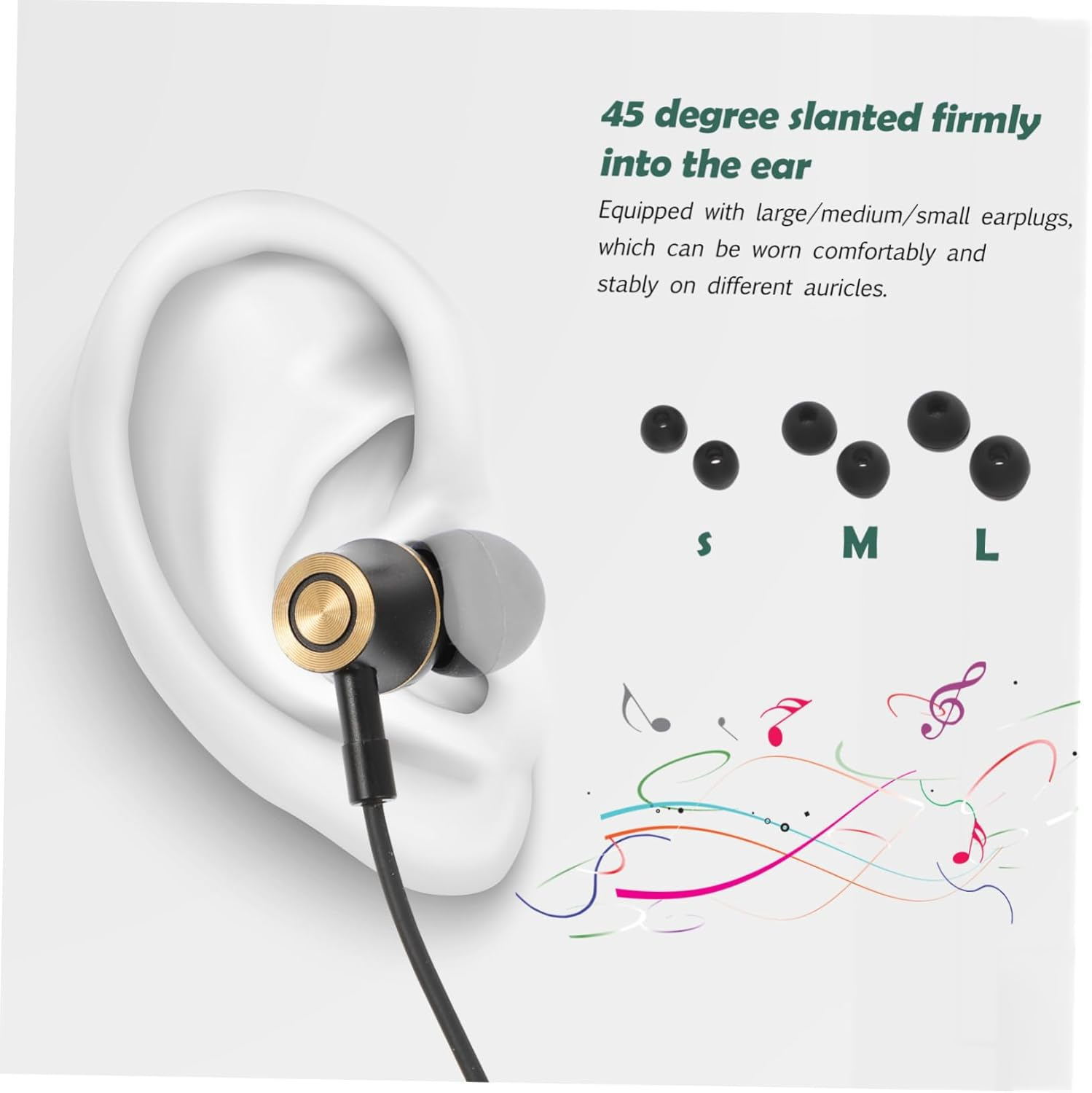 LRXIYODE USB Type-C Earphones with Mic Wired In-Ear Headset Noise Canceling Stereo for Phone and Tablet, Metal Black Design for Travel and Daily Use image number 4