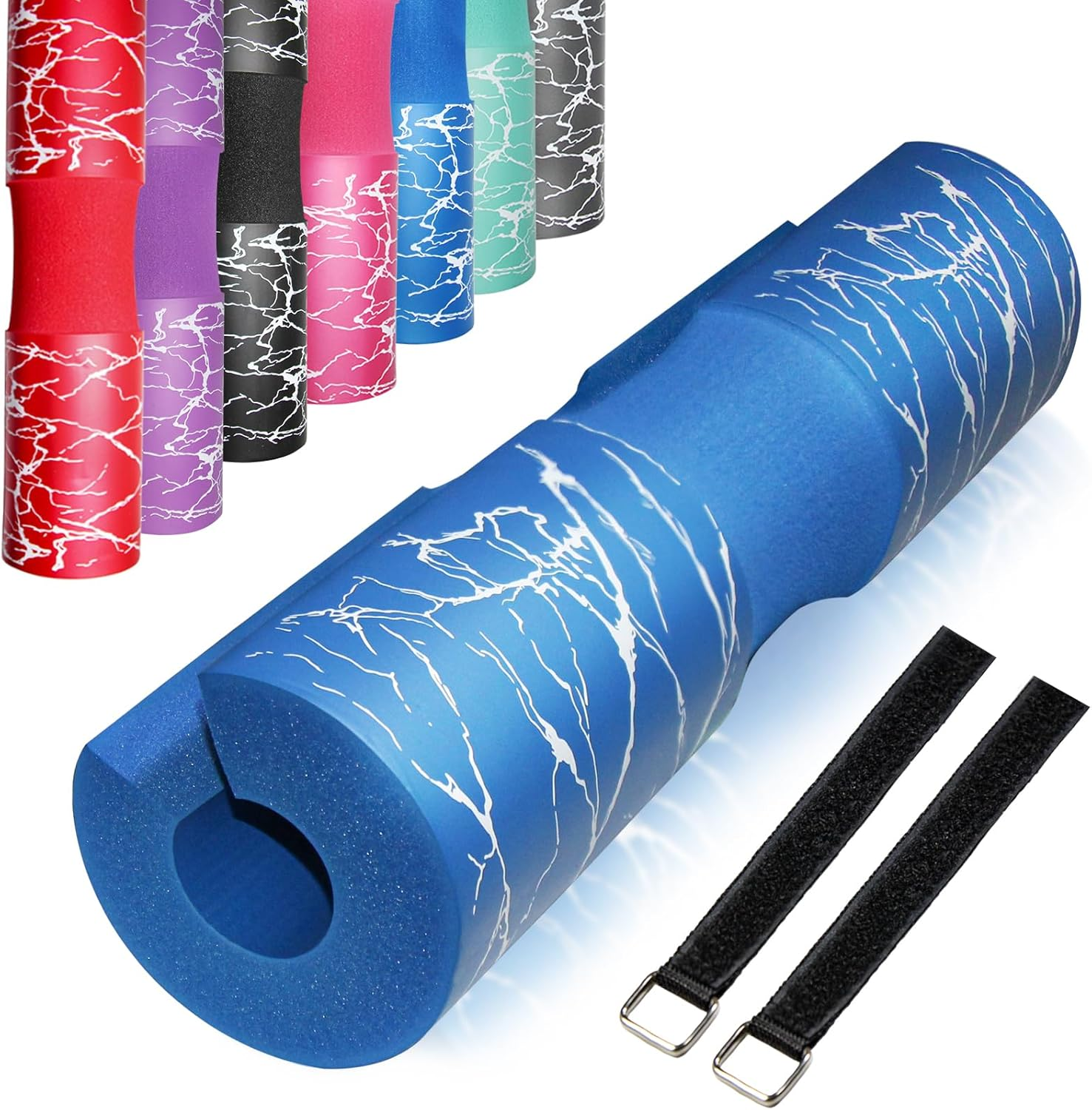 Barbell Pad for Squat, Hip Thrust - Perfect for Gym Workout Smith Machine Thruster Weightlifting - Relieves Neck and Shoulder Pain - Thick Foam Cushion AM001PT