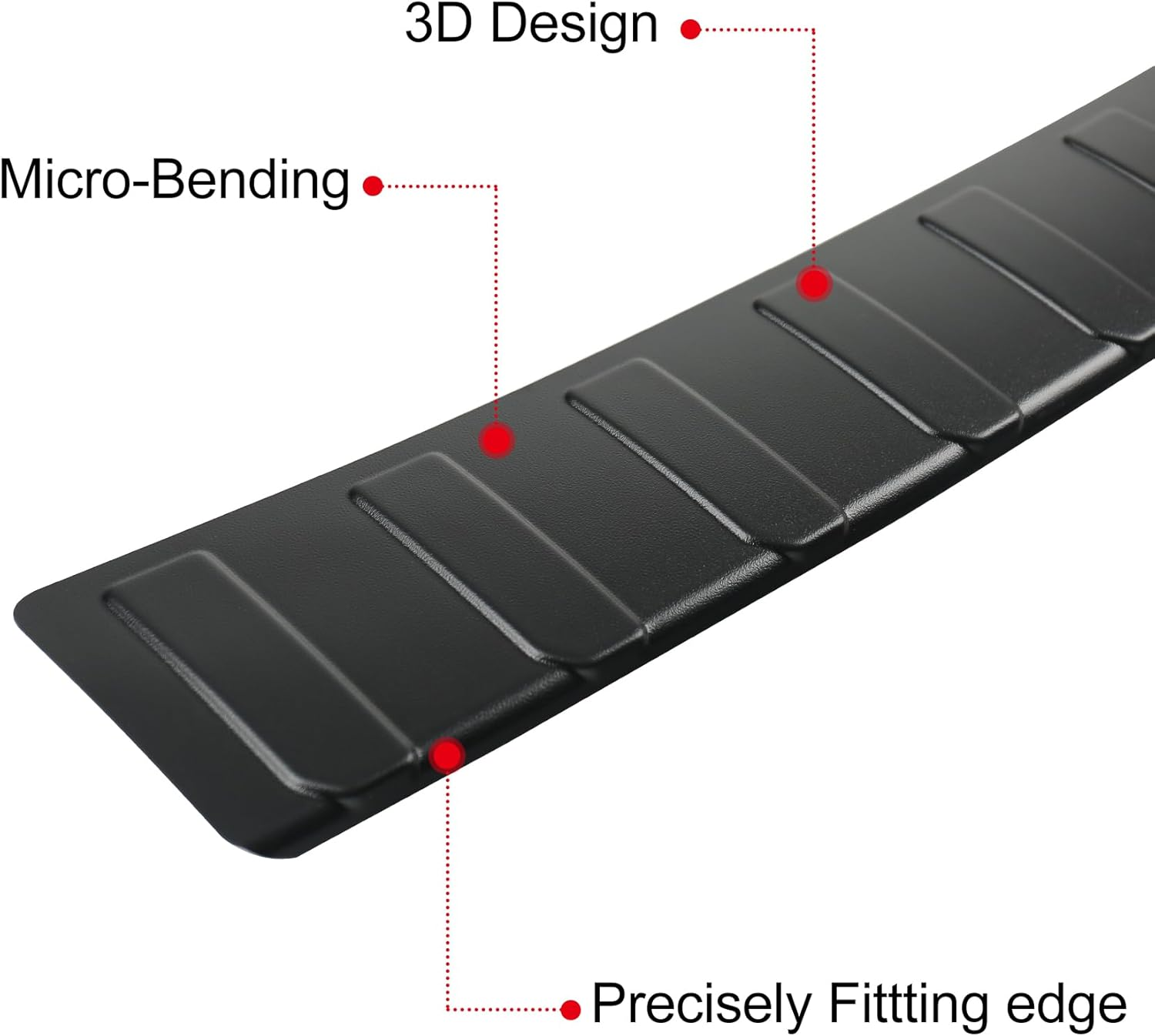 Hugeek Rear Bumper Protector for Subaru 2021-2025 Outback Car Accessories ABS Plastic Material Matte Black Resistant Trunk Door Entry Guards - Subaru Outback 2015-2020 Exterior (Black) image number 6