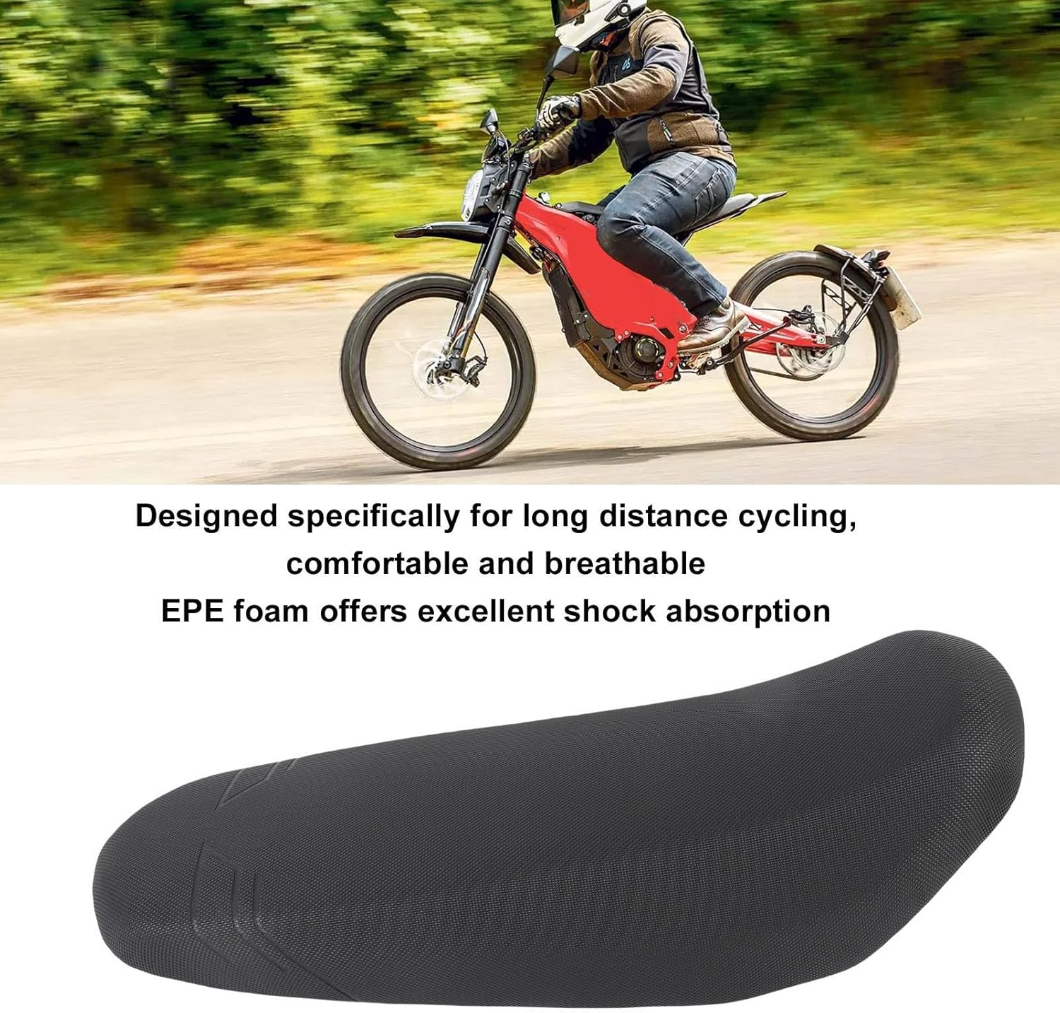 Motorcycle Seat Cushion, Dirt Bike Seat Cover, Motorcycle Protector Seat Cushion Pad Replacement for Sur Ron Sur-Ron Surron Light Bee X Light Bee S image number 6