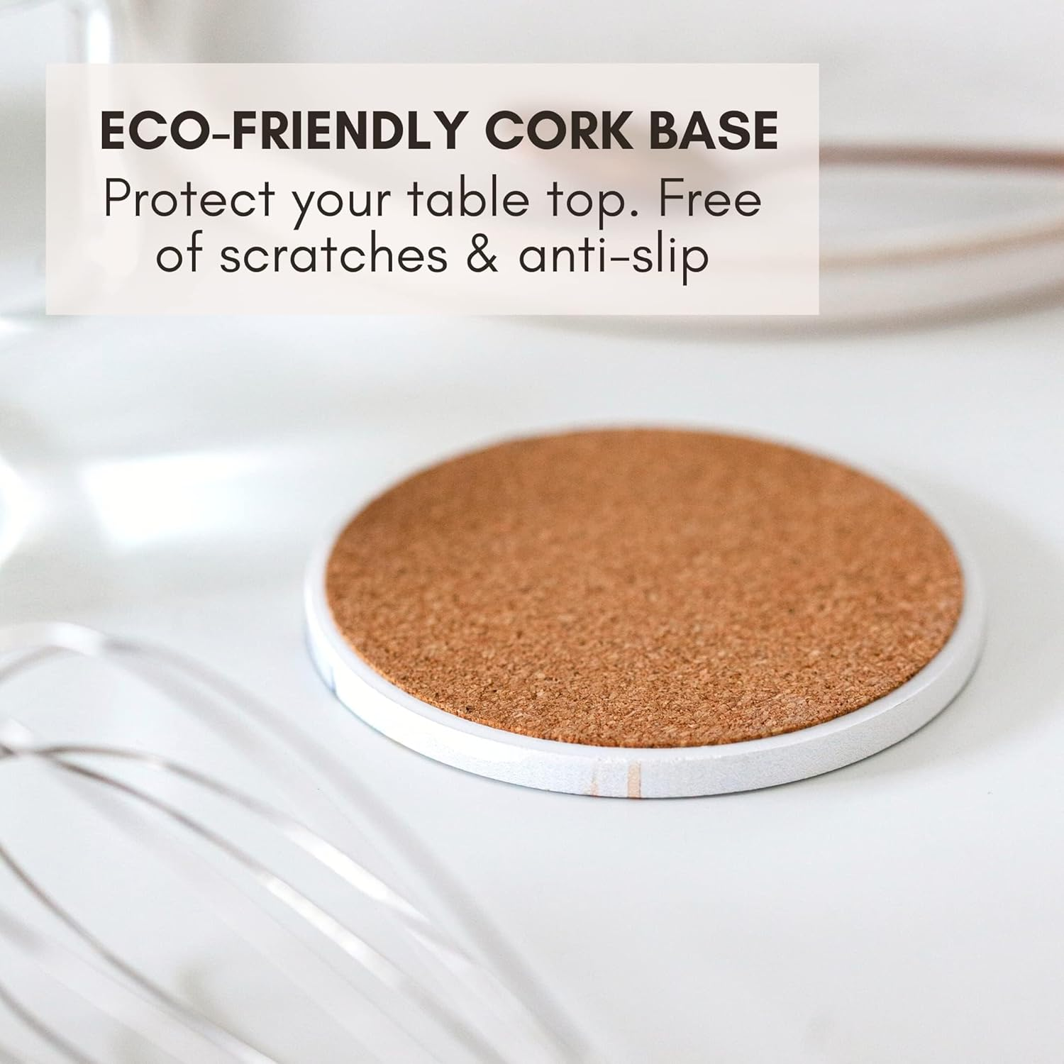 QYINXIU Coasters for Drinks Set of 6, Absorbent Coasters with Holder, Housewarming Home Decor, Suitable for Kinds of Cups (Pattern)