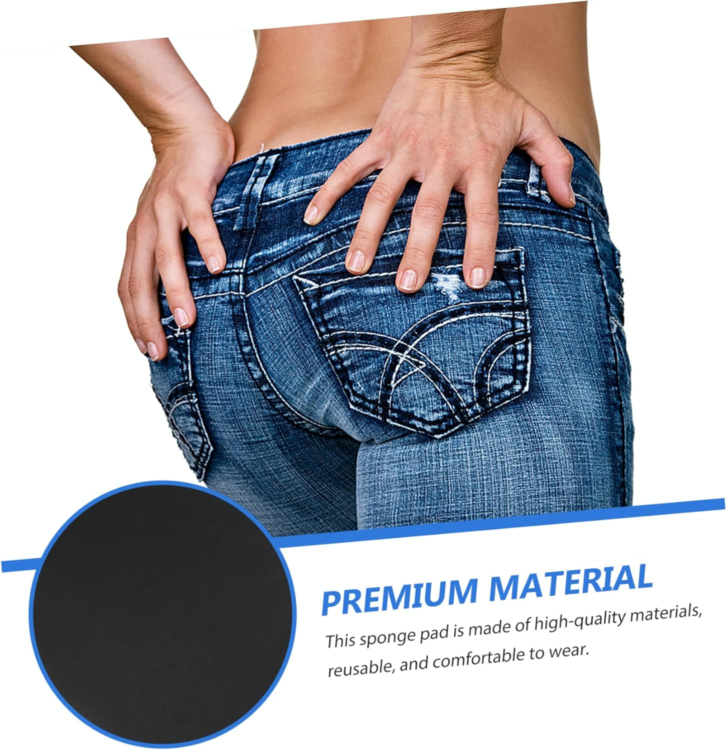 Butt Lifting Hip Pads for Women High Waist Thick Sponge Insert Padded Underwear Postpartum Shapewear Hip Enhancer Black Elastic Fake Butt Inserts image number 5