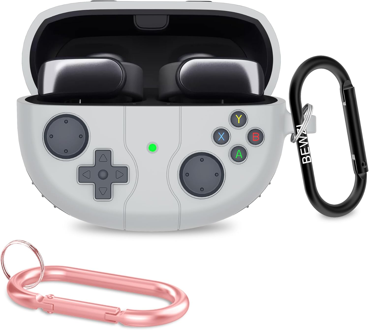 BEWZI for Bose Ultra Open Earbuds Case Cover Ultra Quality Silicone Stylish 3D Creativity Protection Case, Protective Cover for Bose Ultra Open Case (Green)