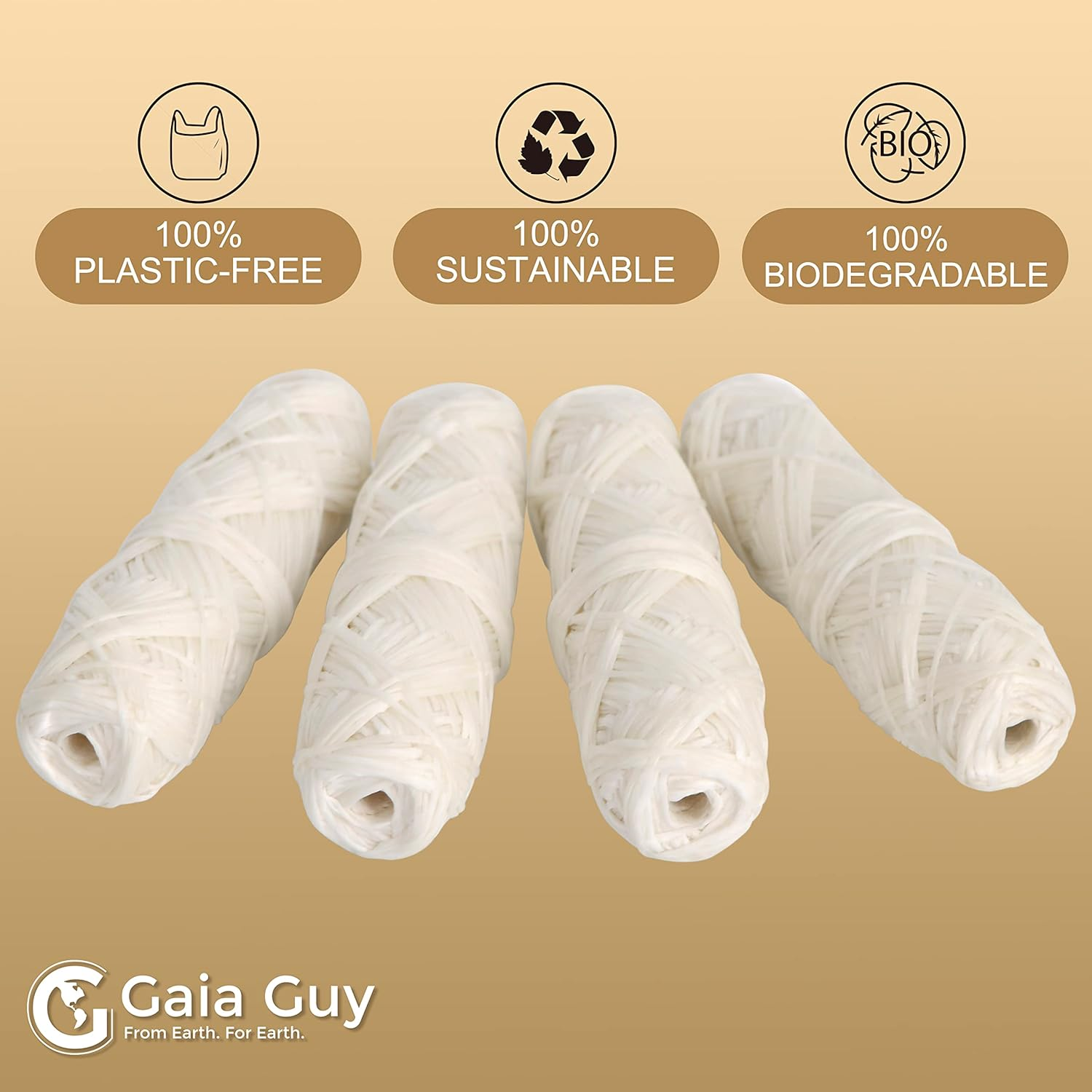 Gaia Guy Silk Dental Floss Refill | Unflavored Natural Silk | 4 Spools X 30 Meters | Compostable, Sustainable & Biodegradable Silk Flossing Thread & Eco-Friendly Packaging image number 5