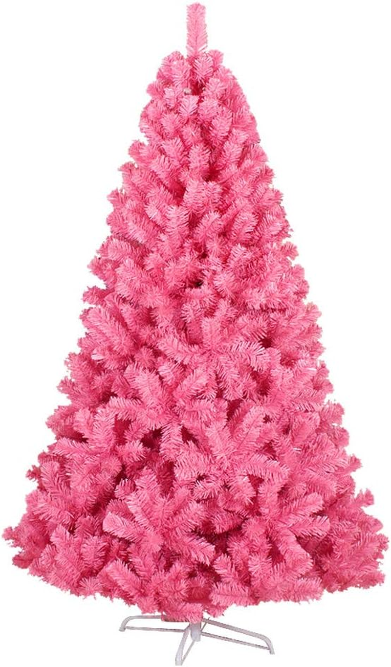 Pink Christmas Tree 1.5M/5Ft Xmas Tree Bushy 438 PVC Tips Metal Stand Frame Christmas Ornament Deco Family Home Party Mall Store Holiday Deoration Ornaments image number 3