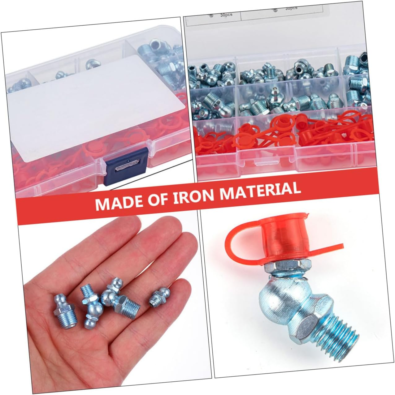 YOSADIER Grease Fittings Angled Grease Tool for Mechanical Equipment Precise Lubrication Zerk Assortment image number 6