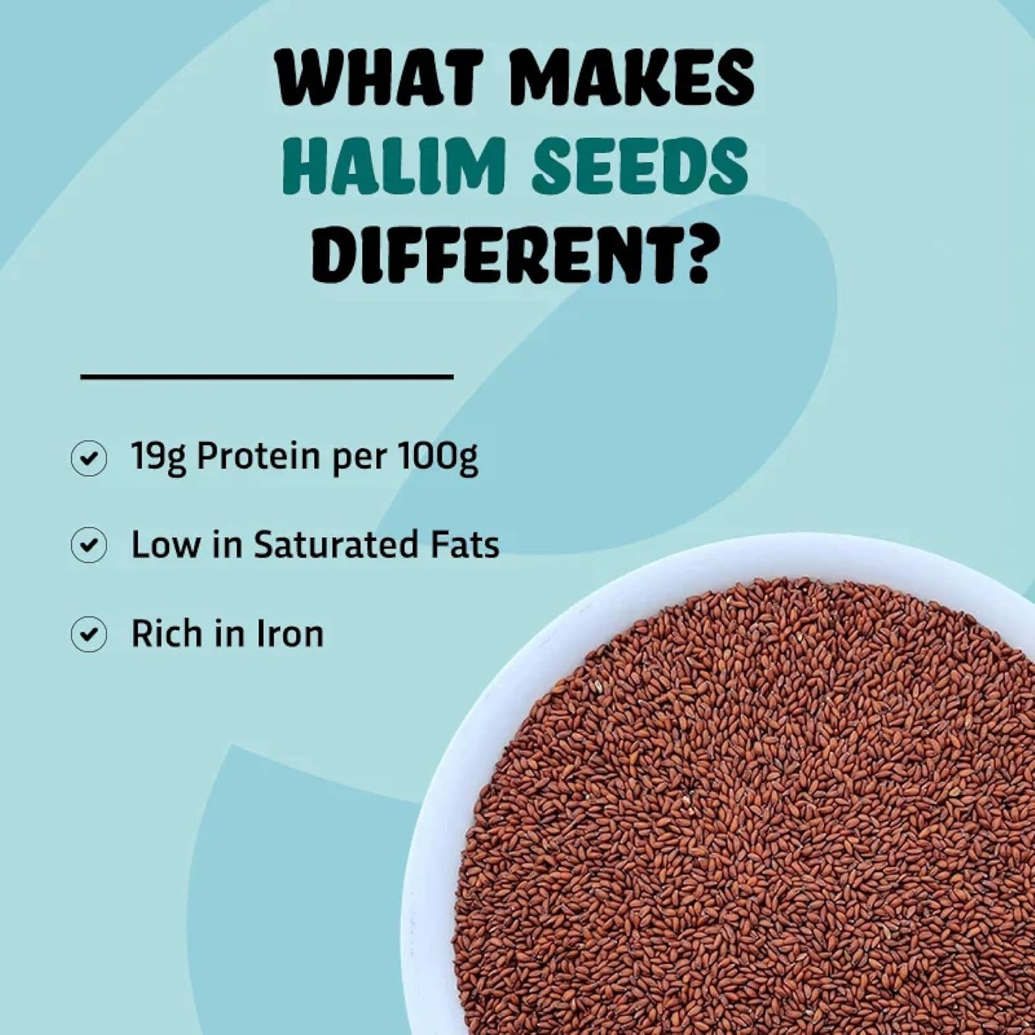 Neutraved Halim Seeds 350G | Aliv for Eating Superfood & Hair Growth | Asaliya | Garden Cress | Haleem Seeds | Immunity Booster - 350G