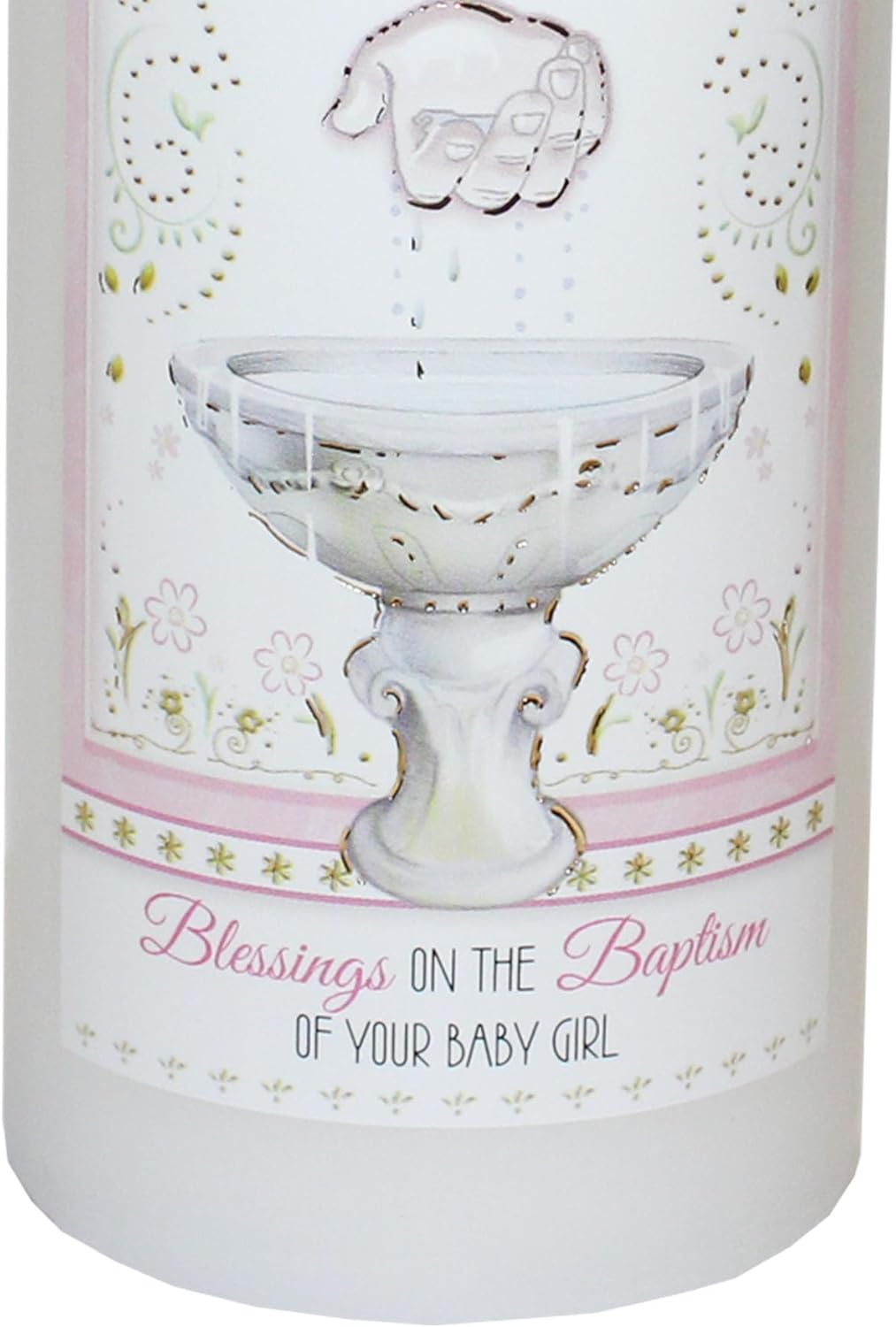 Widdle Gifts Pillar Candle for Baptism of Your Baby Girl in Organza Bag Keepsake Gift - 2527 image number 1