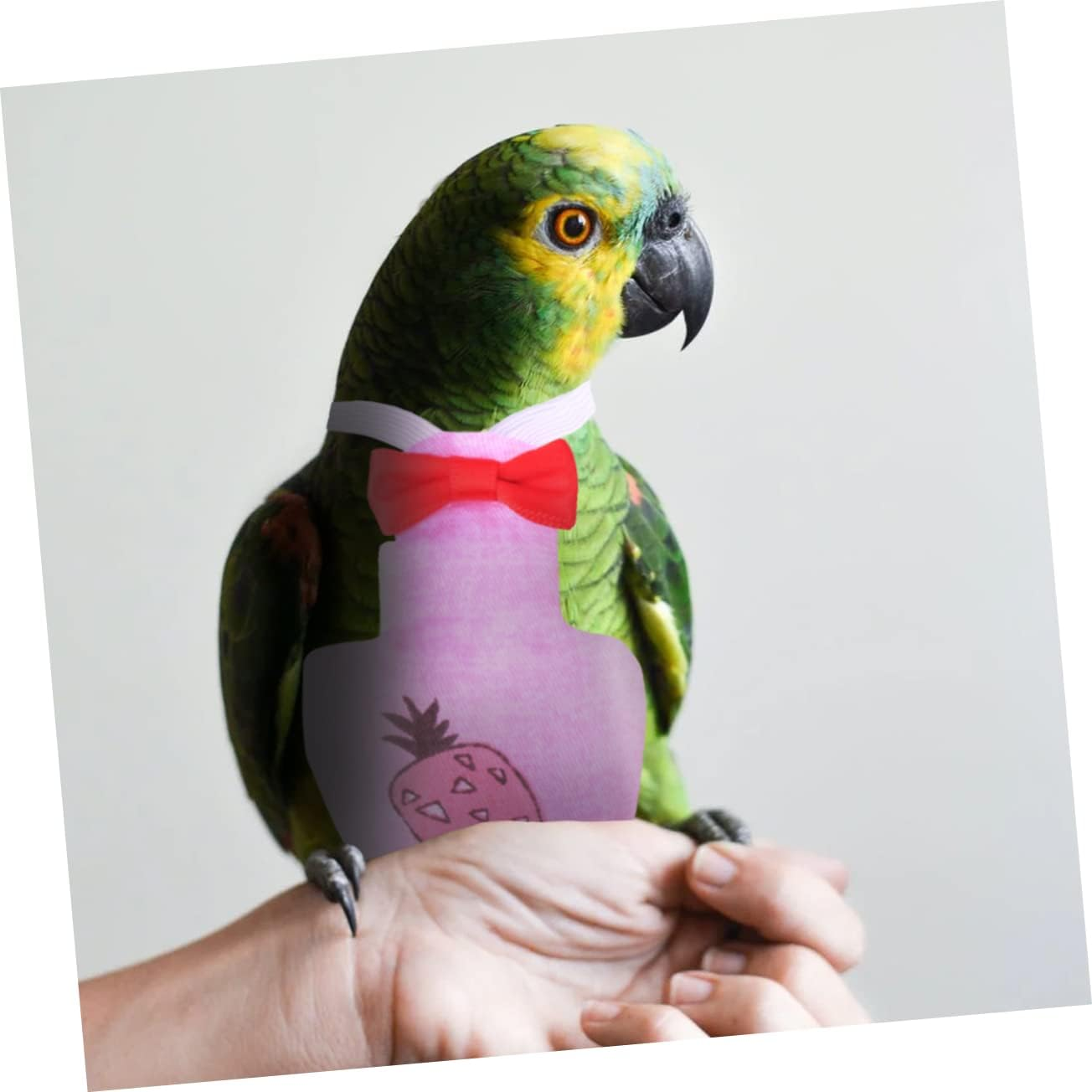 Minkissy 1Pc Bird Diaper for Pigeons and Geese Washable Nappy Bowknot Design Elastic Band for Comfort Suitable Parrots Bowknot and Absorbent image number 5