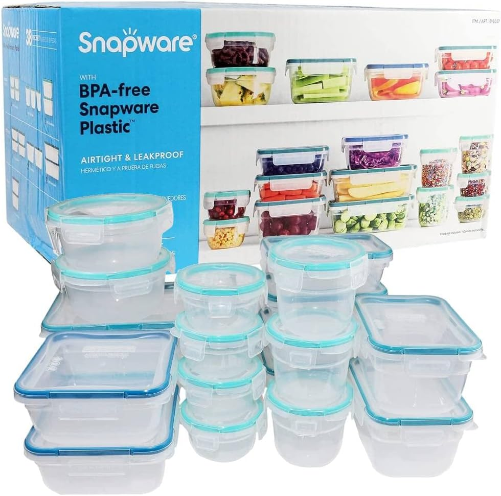Snapware 38-Piece Bpa-Free Plastic Food Storage Set image number 3