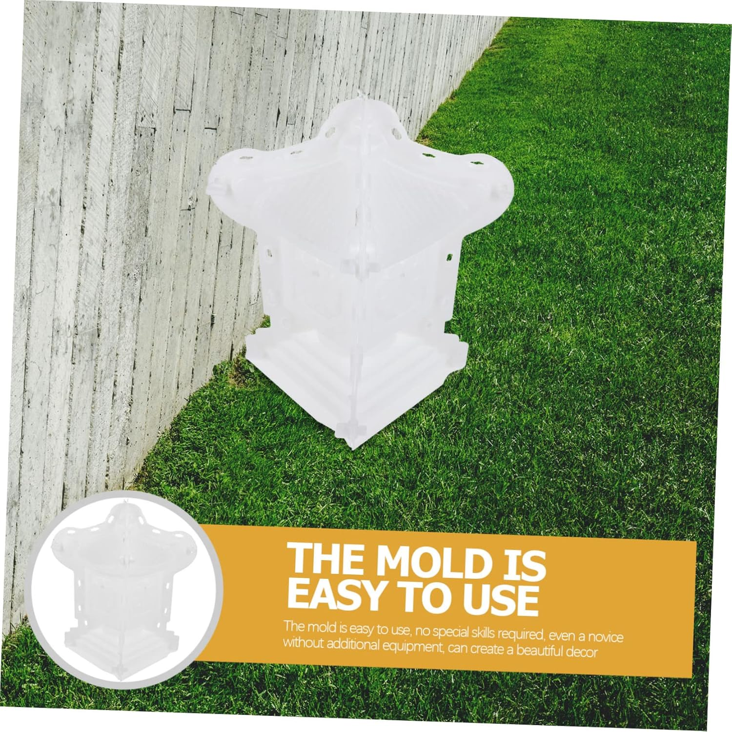 Balustrade Top Ornament Mould Concrete Pavilion Diy Mold Plastic Garden Edge Decor image number 4