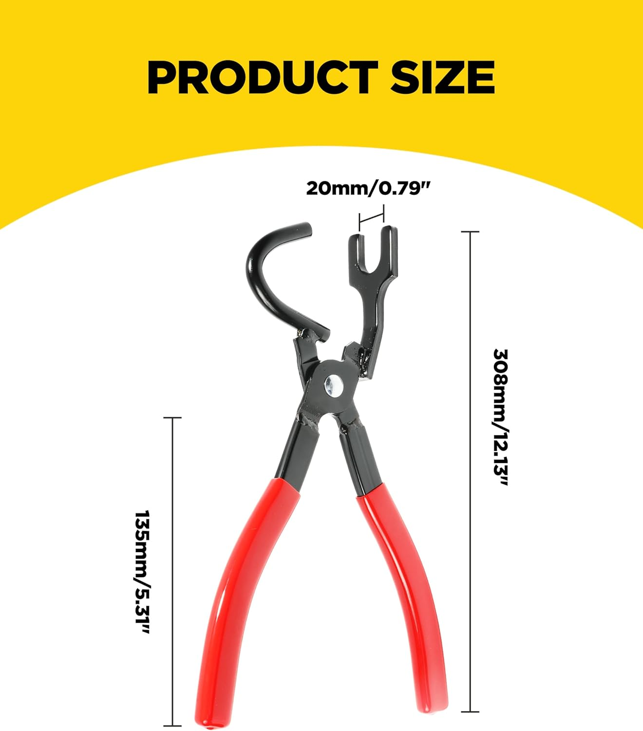 AOCISKA Exhaust Hanger Removal Tool,Exhaust Hanger Brackets Rubber Hanger Support Removal Tool,Automotive Tools Rubber Bracket and Exhaust Hanger Separation Exhaust Pliers image number 1