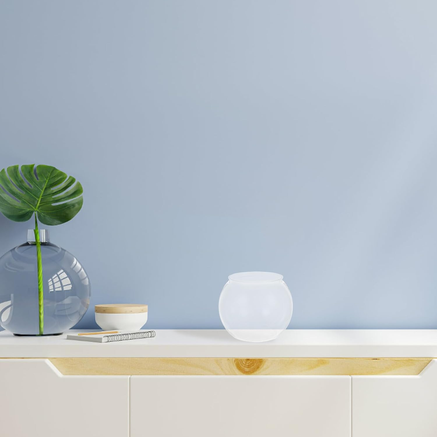 BUGUUYO round Fish Bowl Small Hydroponic Planter Globe for and Aquatic Pets Elegant Floral Container for Wedding Centerpieces Offices and Home Decor image number 5