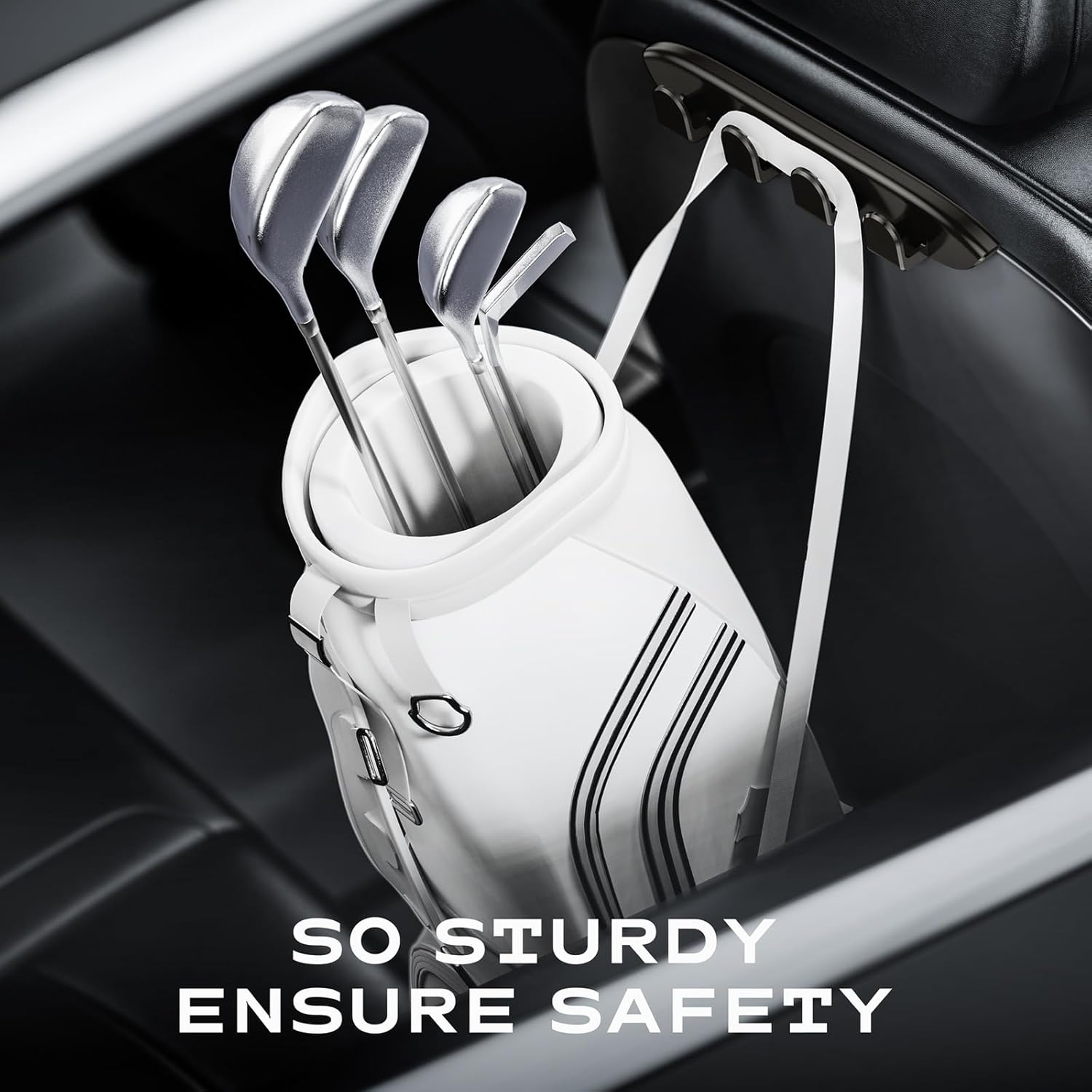 OATSBASF Tesla Model Y/3 Seat Hooks - 2 Pack Headrest Organizer, Car Bag & Purse Hanger image number 4