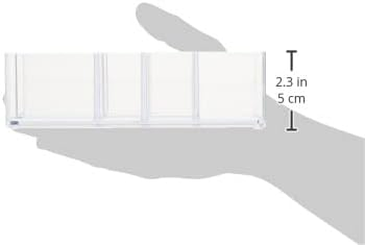 Idesign Divided Bathroom Vanity Organizer for Bathroom, Kitchen, Bedroom, Office, Set of 2, 7" X 3" X 5", Clear image number 2