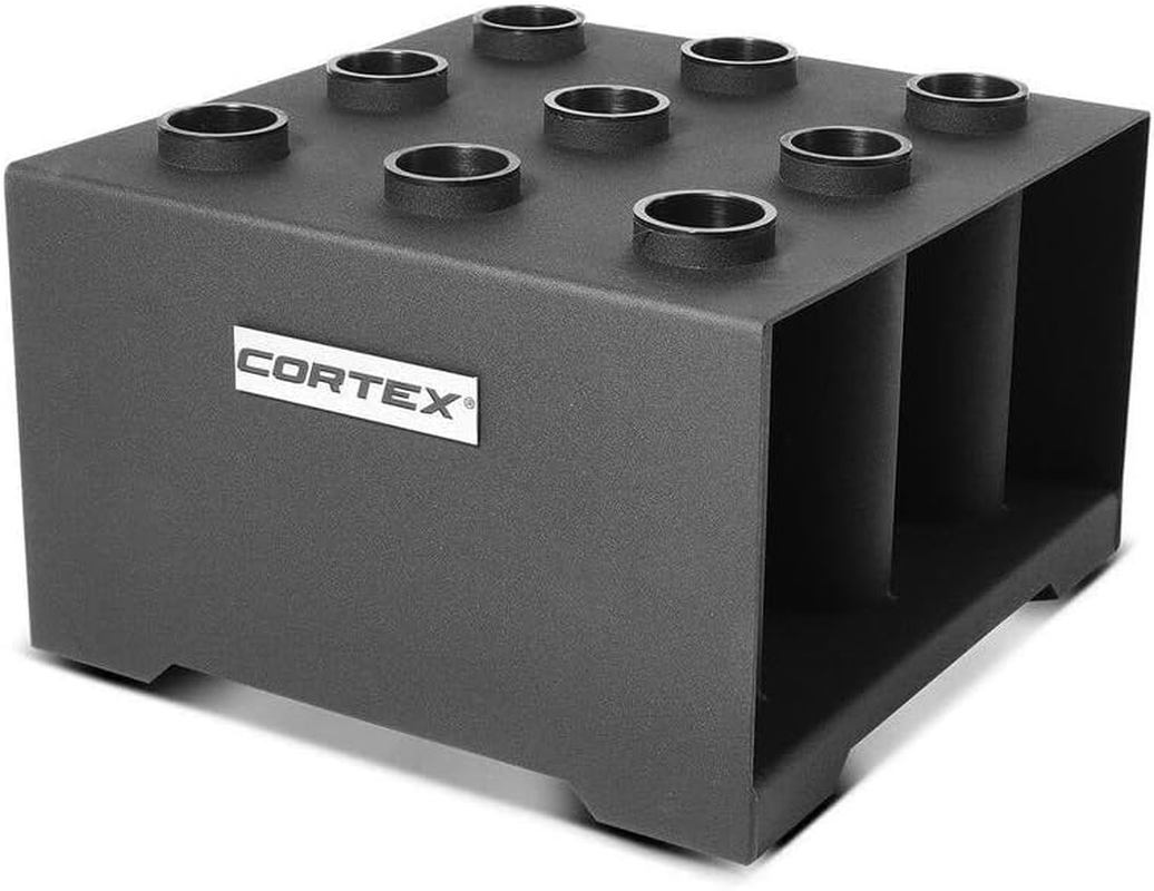 CORTEX Olympic Barbell Holder 9 Nine Sections Bars Weights Home Gym Storage image number 1
