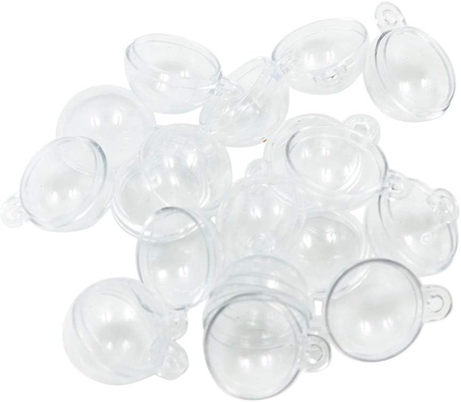 Clear Ball Ornaments Plastic Fillable Key Chain Decor DIY Bath Bomb Mold image number 6