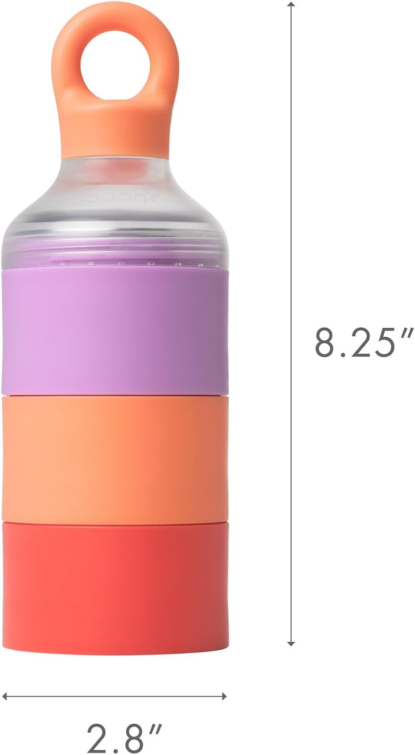 Boon TRIFUL&trade; Stainless Steel On-The-Go 3 Pod Formula Stacker Container, Pink image number 1