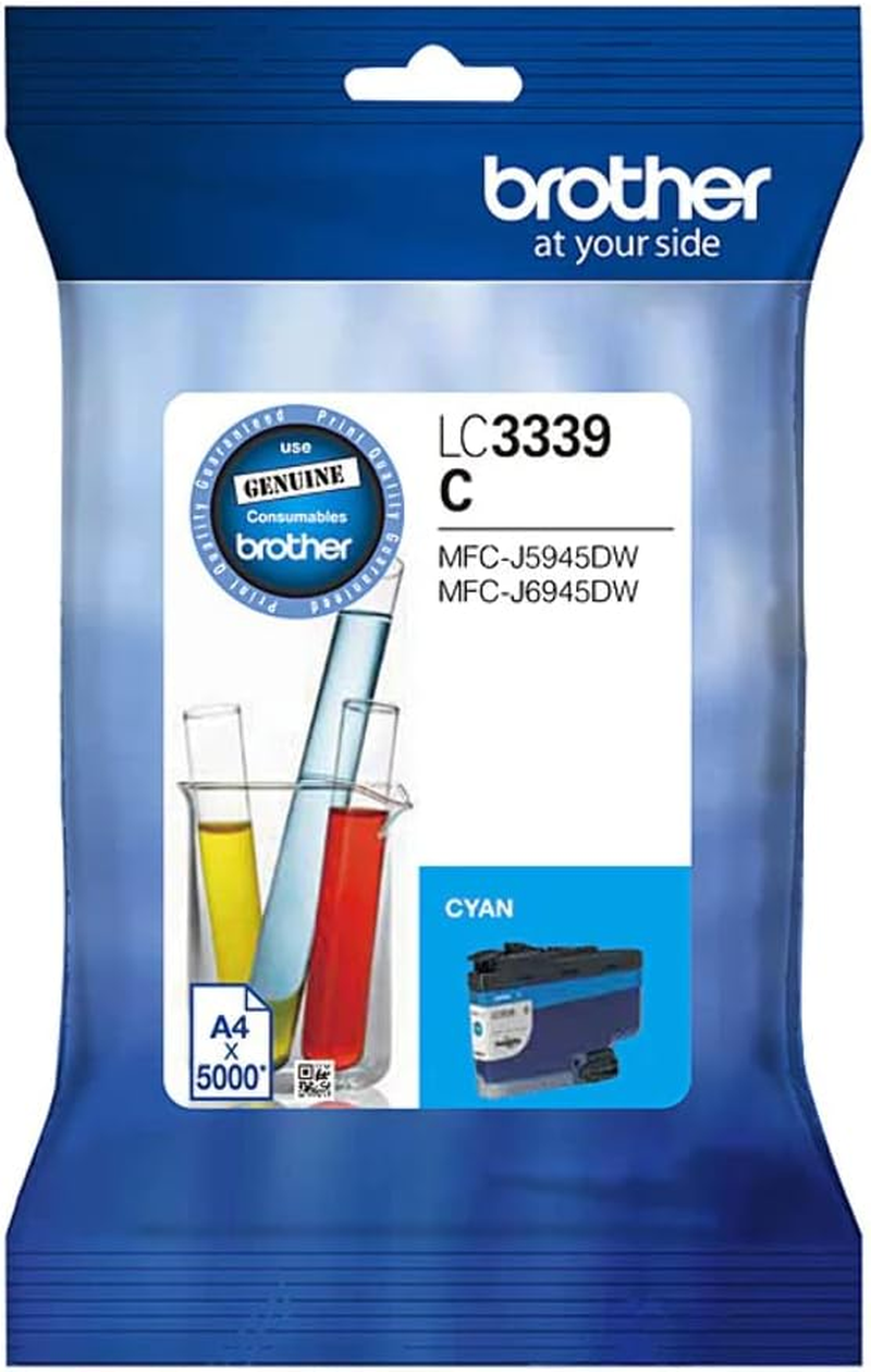 Brother Genuine LC3339XLBK High-Yield Capacity Ink Cartridge, Black, Page Yield up to 6000 Pages, (LC-3339XLBK) for Use With: MFC-J5945DW, MFC-J6945DW, MFC-J5845DW, MFC-J6545DW High-Yield Capacity image number 6