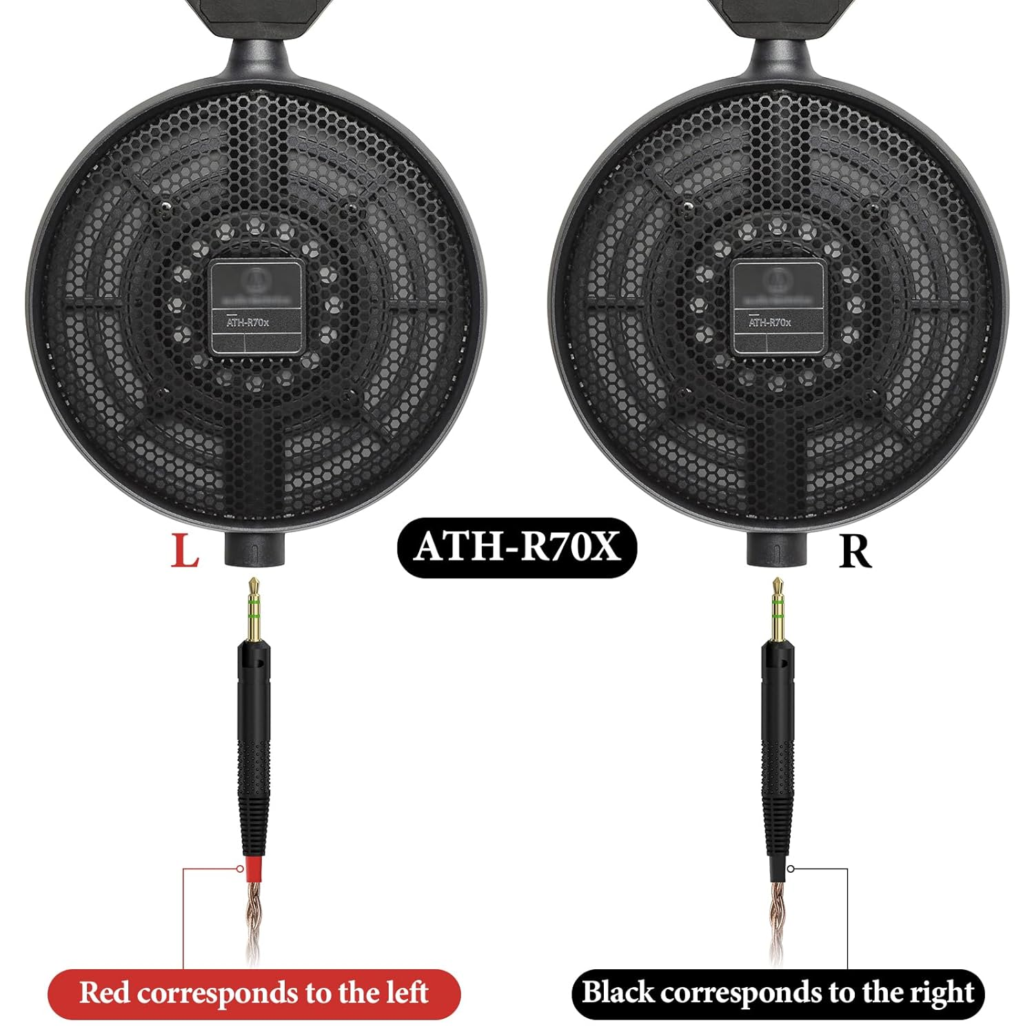 Geekria Apollo Copper Upgrade Audio Cable Compatible with ATH ATH-R70X Headphones, 4.4Mm to Dual 2.5Mm Replacement Headphones Cord for Hi-Resolution Audiophile, Hifi Headset (4.9Ft / 1.5M) image number 4