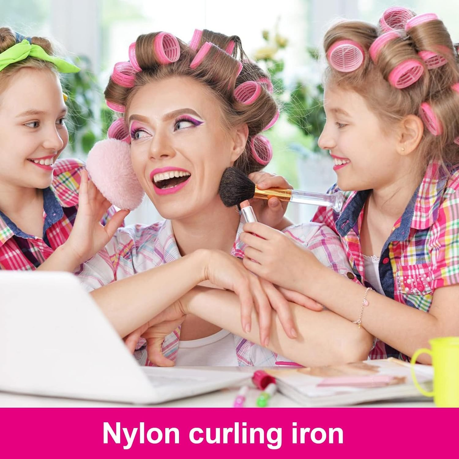 Hair Rollers, Velcro Rollers for Hair, 3 Sizes Hair Curlers Roller with Clips and Steel Needle Comb for Long Hair, Short Hair, Thin Hair, Bangs (25 Pcs)