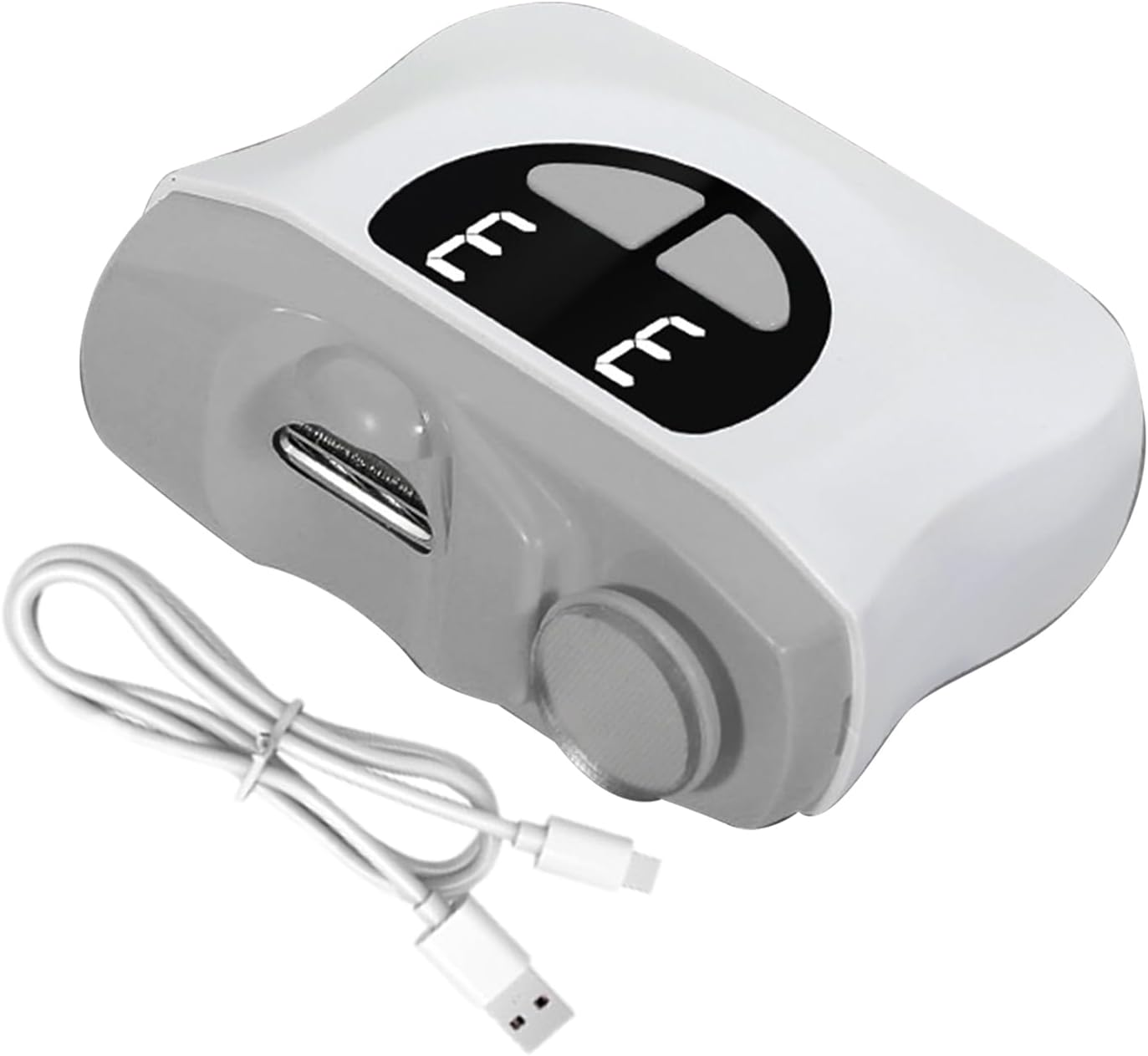 Lisutupode Automatic Nail Clipper | Polishing Automatic Fingernail Trimmer | LED Nail Polishing Cutter with 3-Speed Settings & Scraps Storage for Baby Care Seniors & Home Manicure